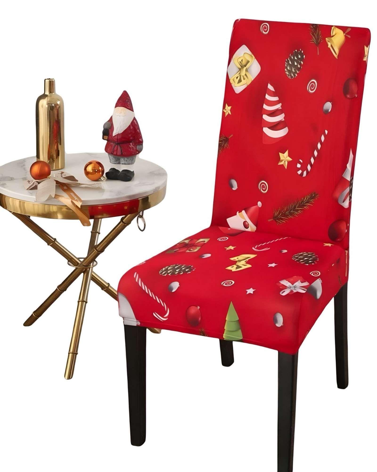SET DE 6 FUNDAS PARA SILLAS DISEÑO NAVIDAD R11-3