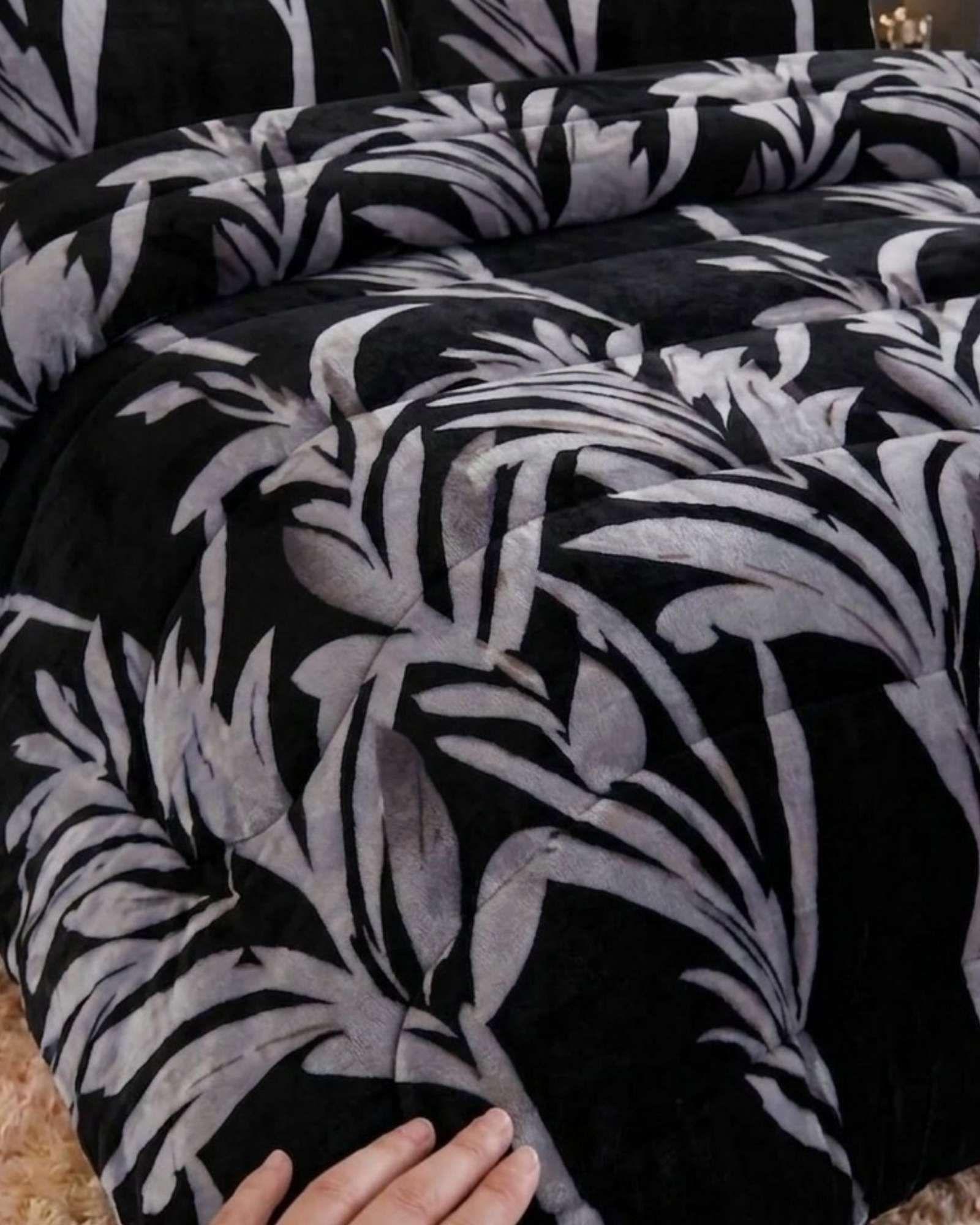 Juego de Cama Cubrecama Con Sherpa Quilting Premium 2 Plazas 04-4