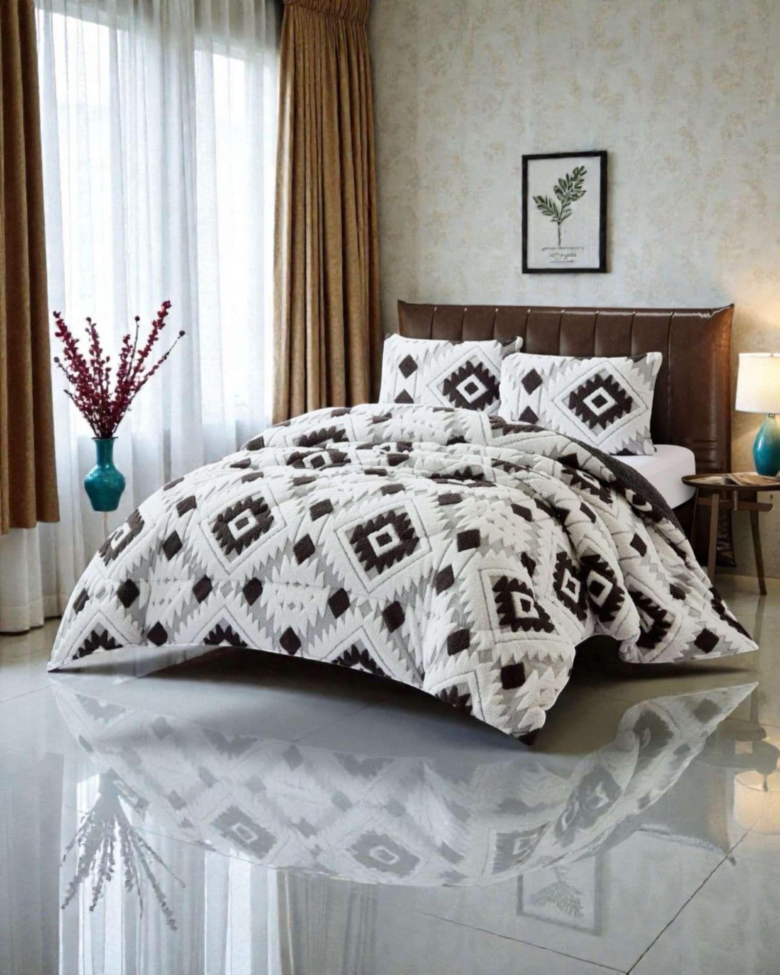 Cubrecama Chiporro Diseño jacquerd Suave y Abrigador 2 Plazas A24-3