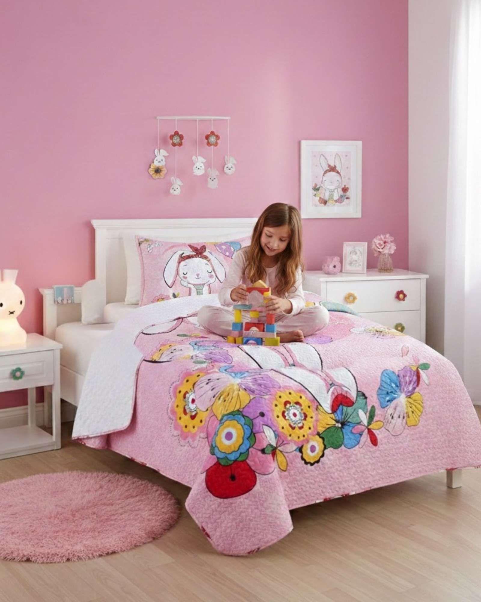 PACK CUBRECAMA SHERPA MAS SABANA DE POLAR PLAZA Y MEDIA CONEJA-2