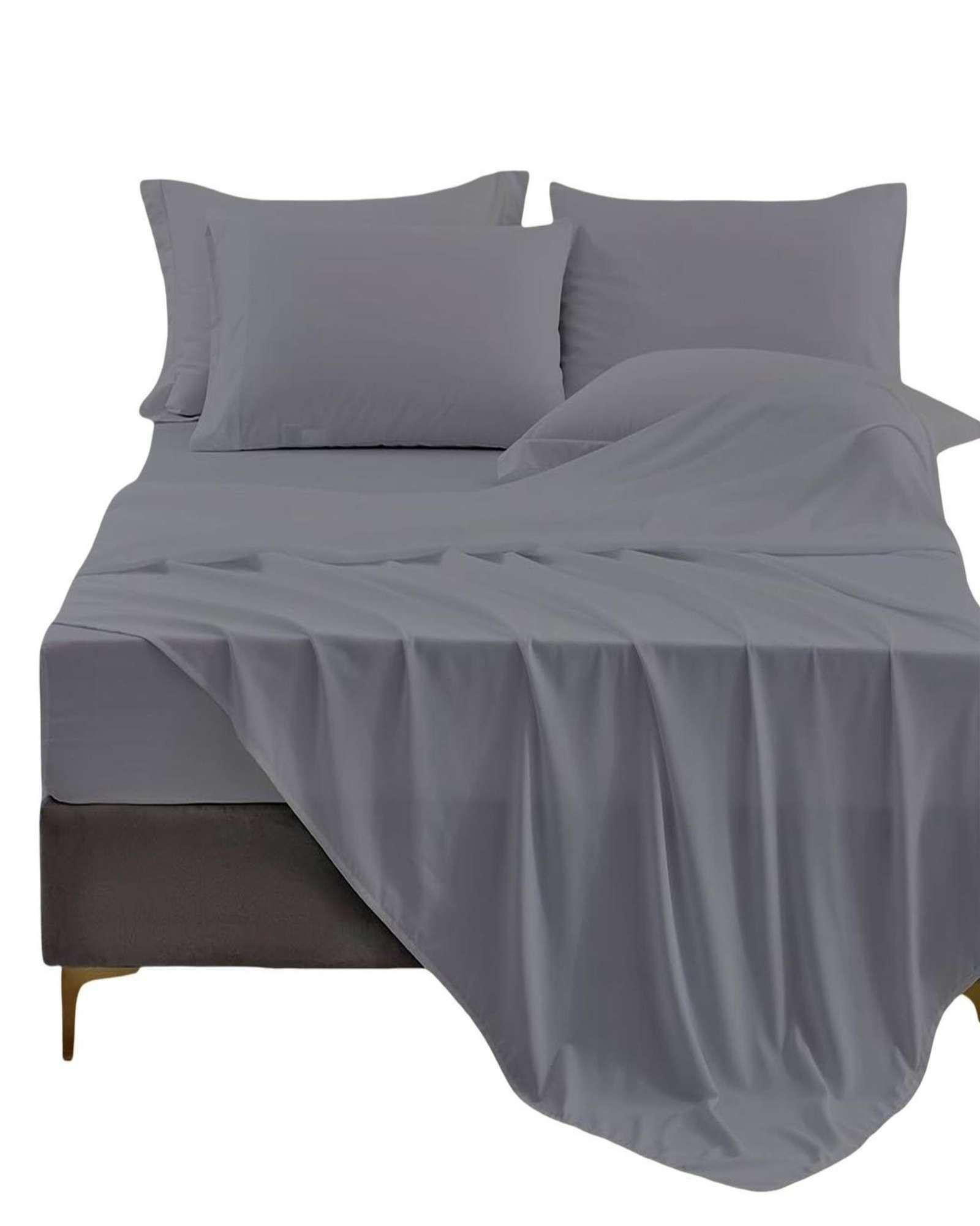 SET SÁBANAS MAS PLUMÓN NORDICO KING GRIS  230 CM X 250 CM-5