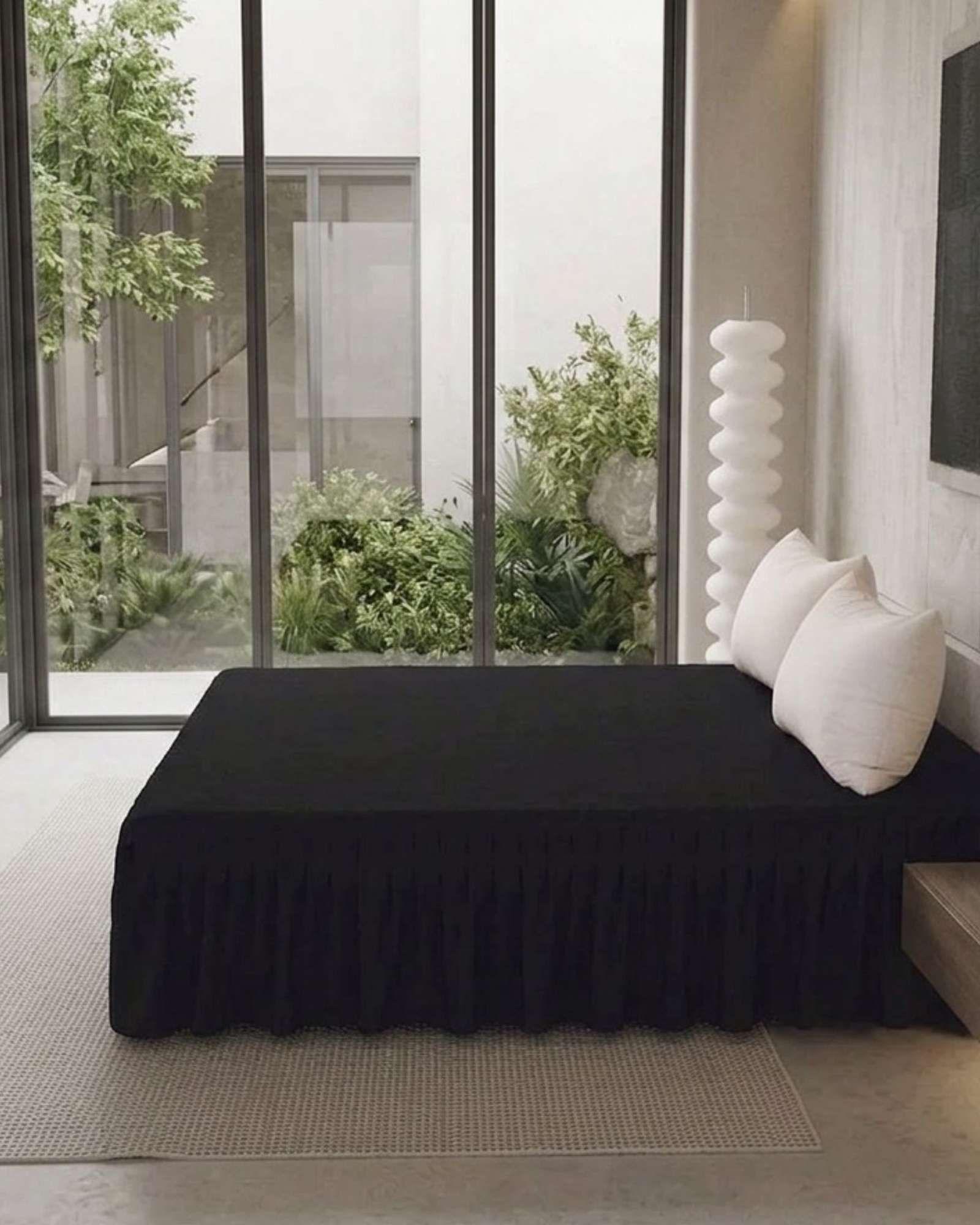 Faldón de Cama Estilo Moderno y Ajuste Perfecto SuperKing  200X200 CM A06-2