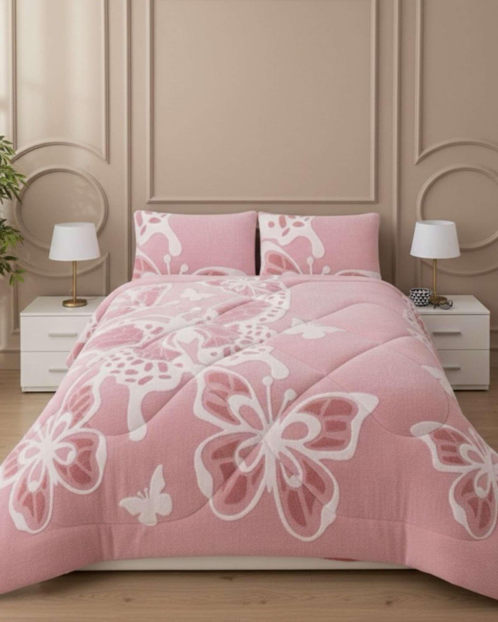 Cubrecama Chiporro Diseño Mariposa Suave y Abrigador King A44-2