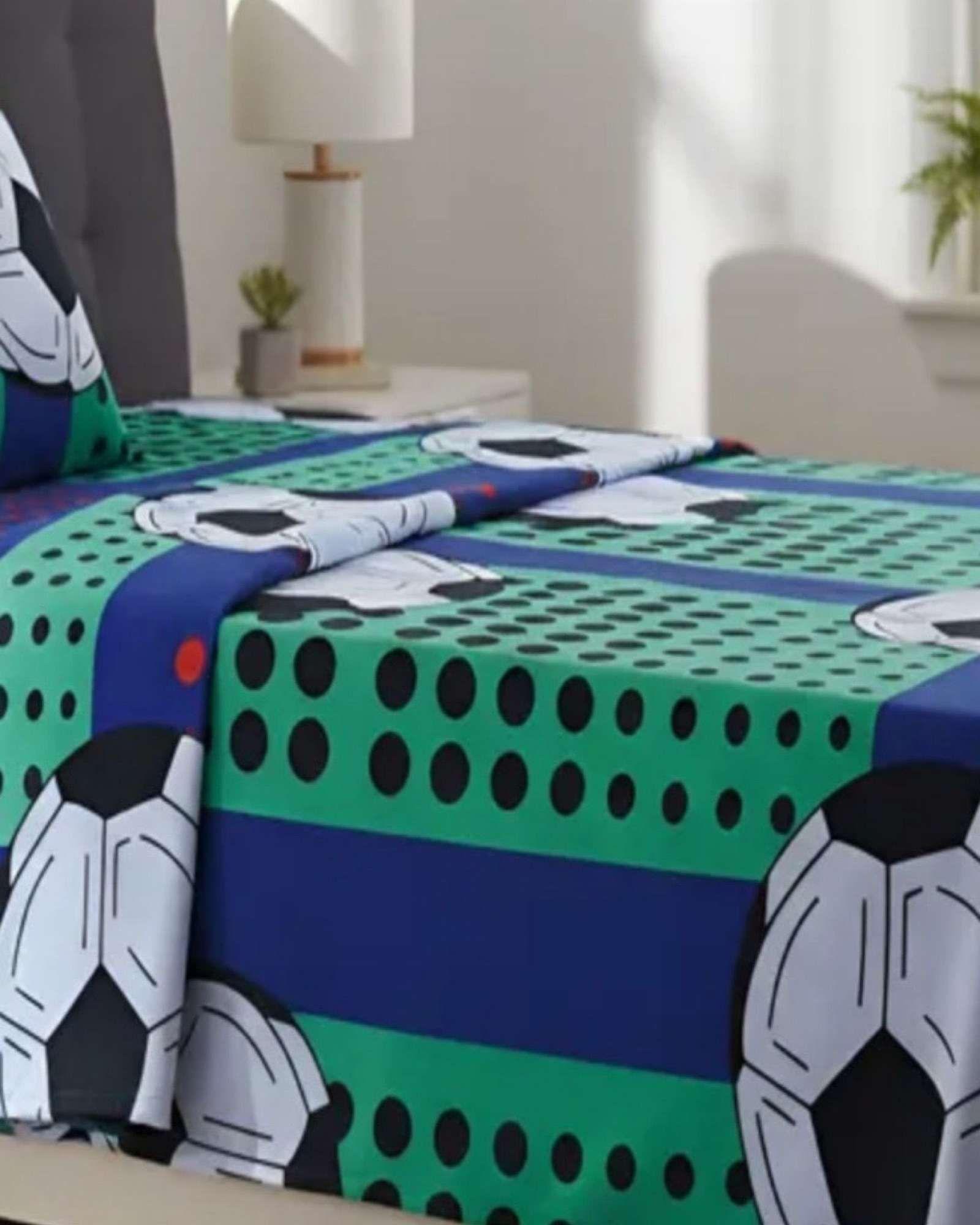 Juego de Sabanas de verano pelota de Futbol niño Infantil plaza y media -2