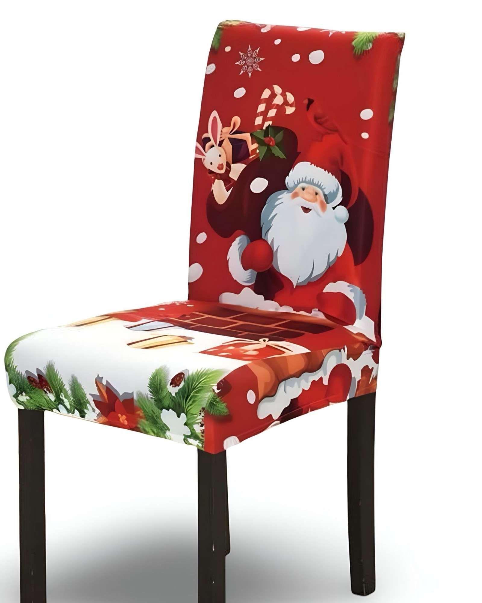 SET DE 6 FUNDAS PARA SILLAS DISEÑO NAVIDAD R02-3
