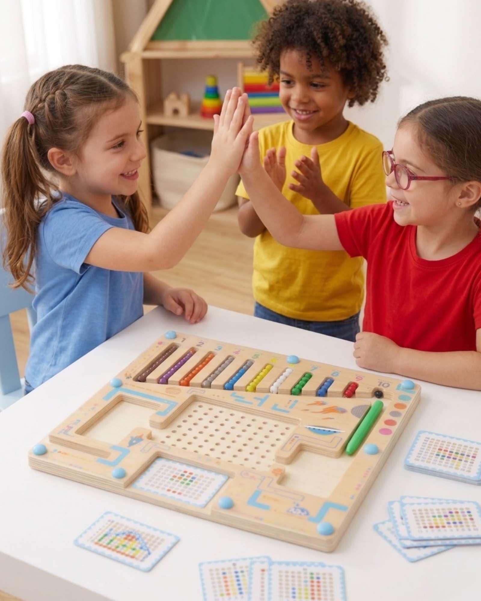 Juego Didáctico Tablero Magnético Montessori Aprende-4