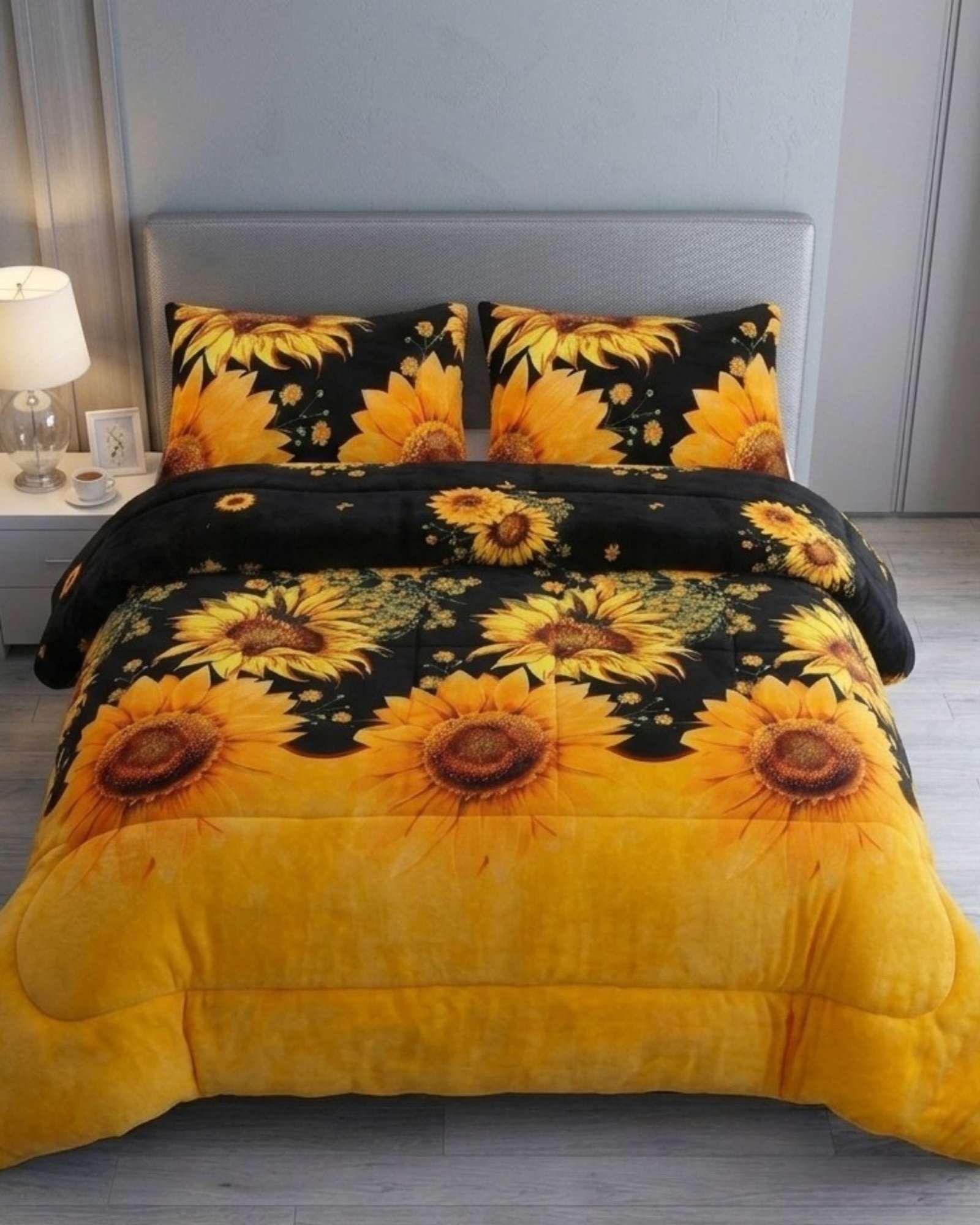 Juego de Cama Cubrecama Con Sherpa Quilting Premium 2 Plazas 10-2