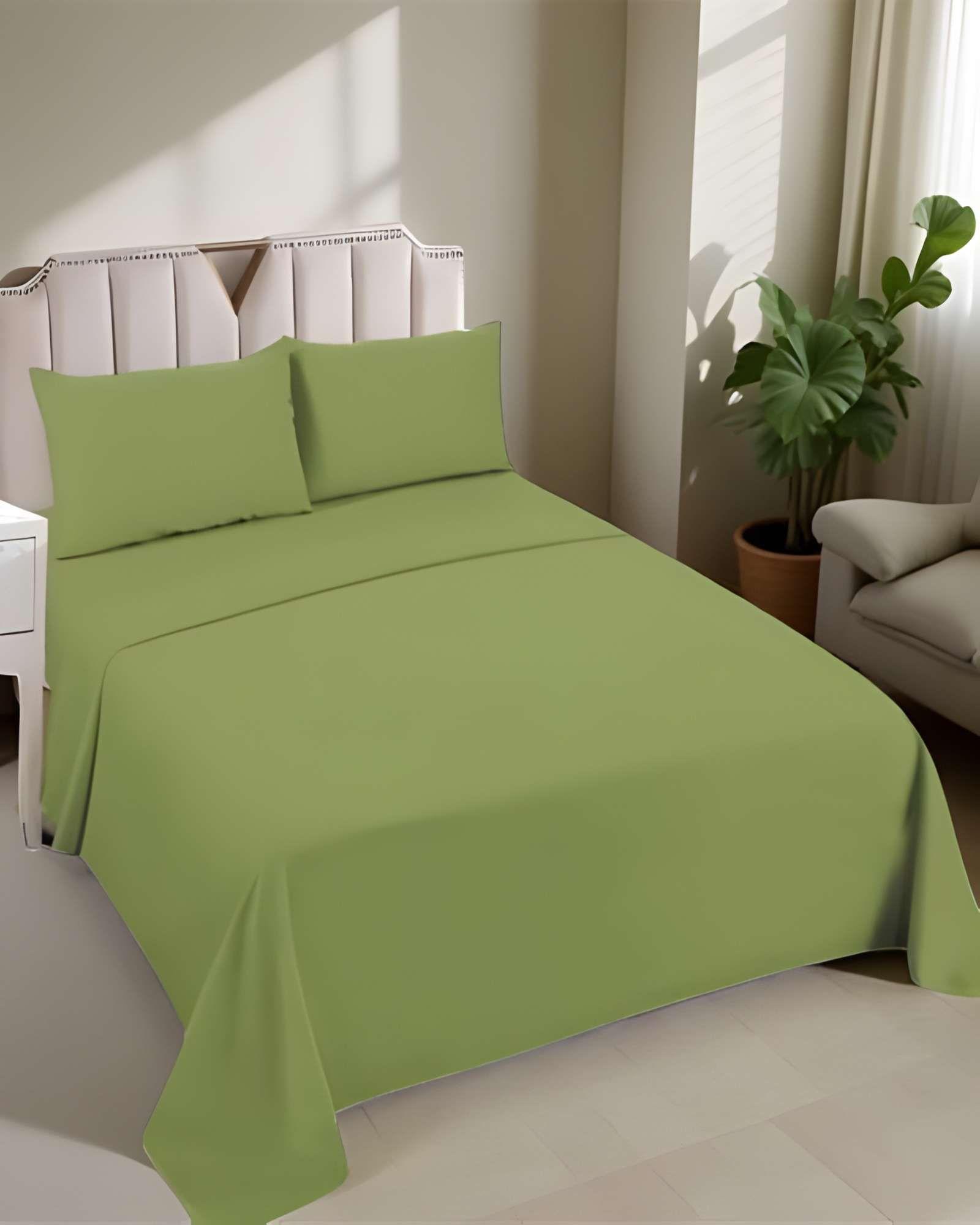 JUEGO DE SABANAS 2 PLAZAS VERDE-3