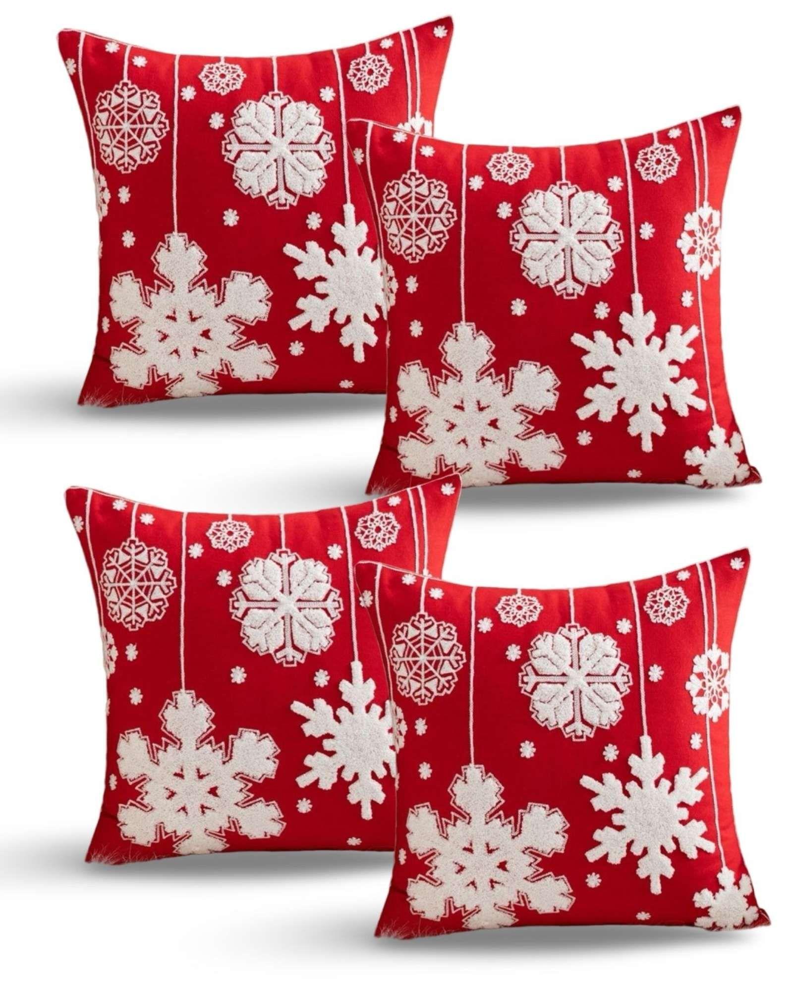 JUEGO DE 4 FUNDAS DE COJIN PARA NAVIDAD K17-0