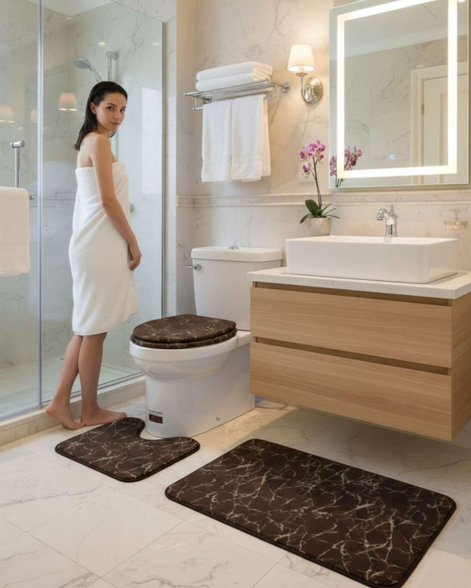 SET DE BAÑO 3 PIEZAS DISEÑO MÁRMOL PREMIUM A1-2