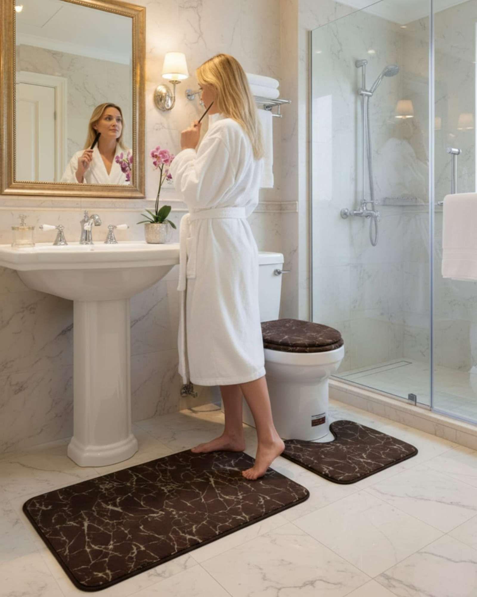 SET DE BAÑO 3 PIEZAS DISEÑO MÁRMOL PREMIUM A1-3