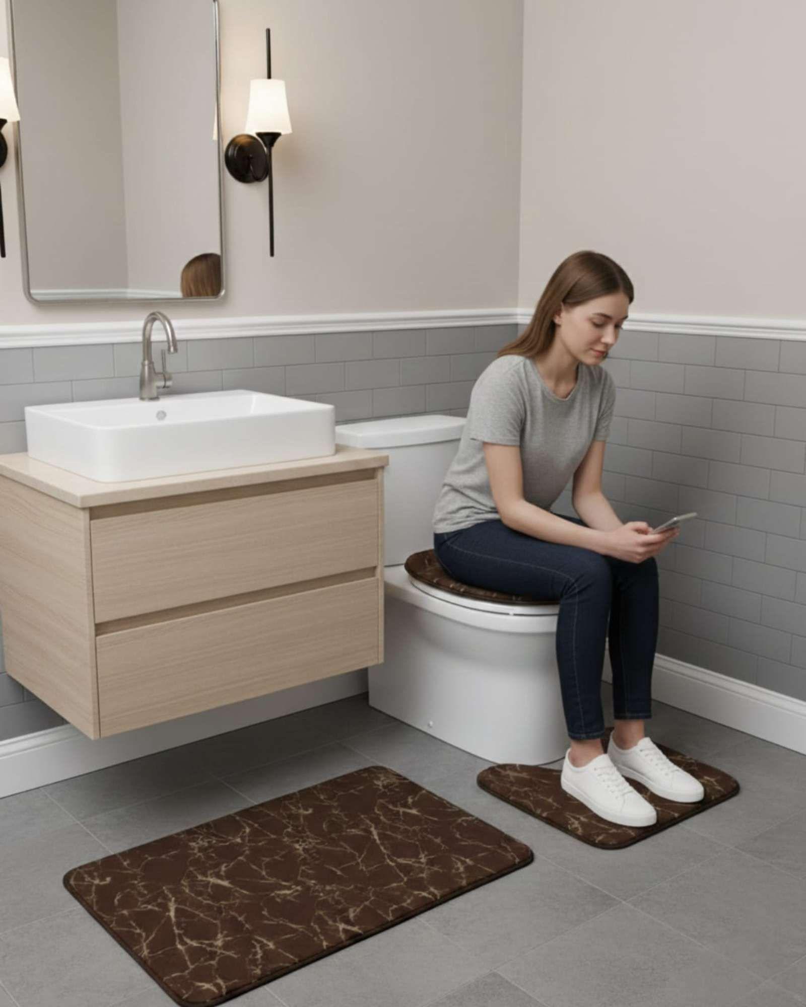 SET DE BAÑO 3 PIEZAS DISEÑO MÁRMOL PREMIUM A1-4