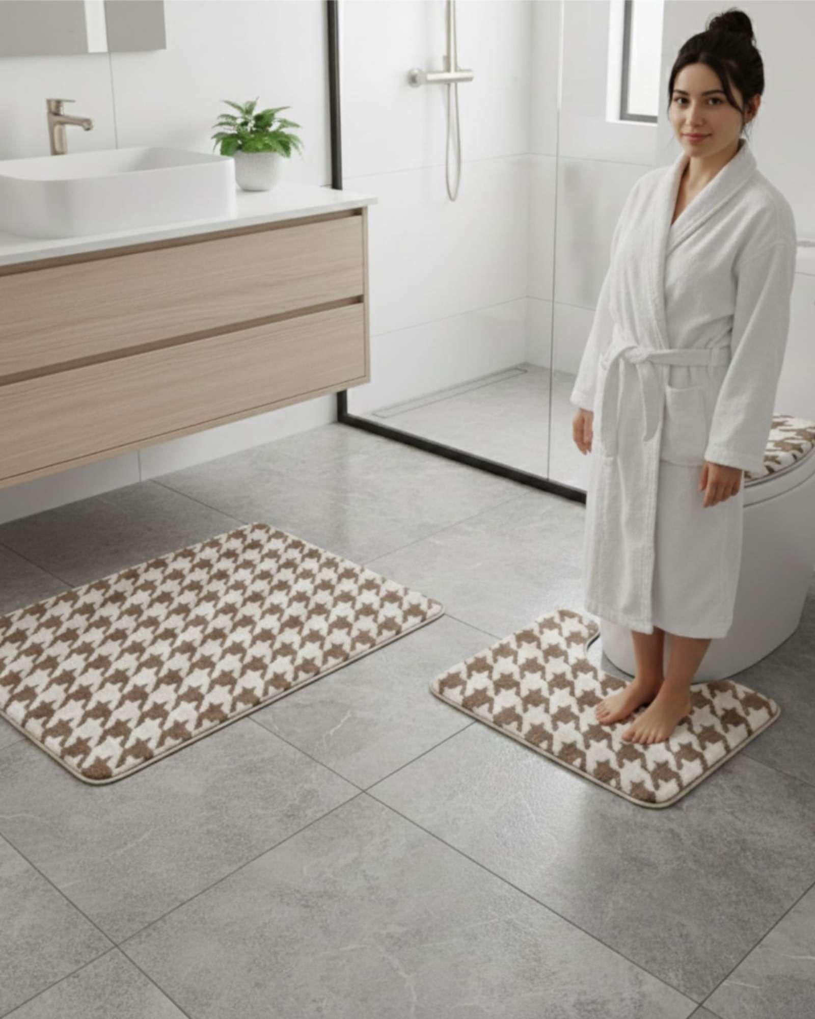 SET DE BAÑO 3 PIEZAS PREMIUM DISEÑOS EXCLUSIVOS Y TEXTURA ULTRA SUAVE A1-4