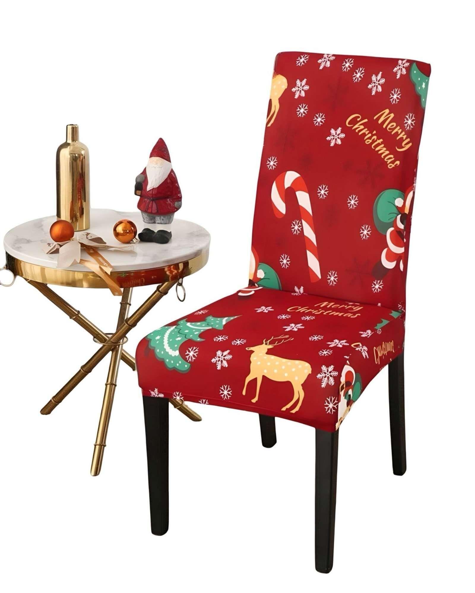 SET DE 6 FUNDAS PARA SILLAS DISEÑO NAVIDAD R13-3