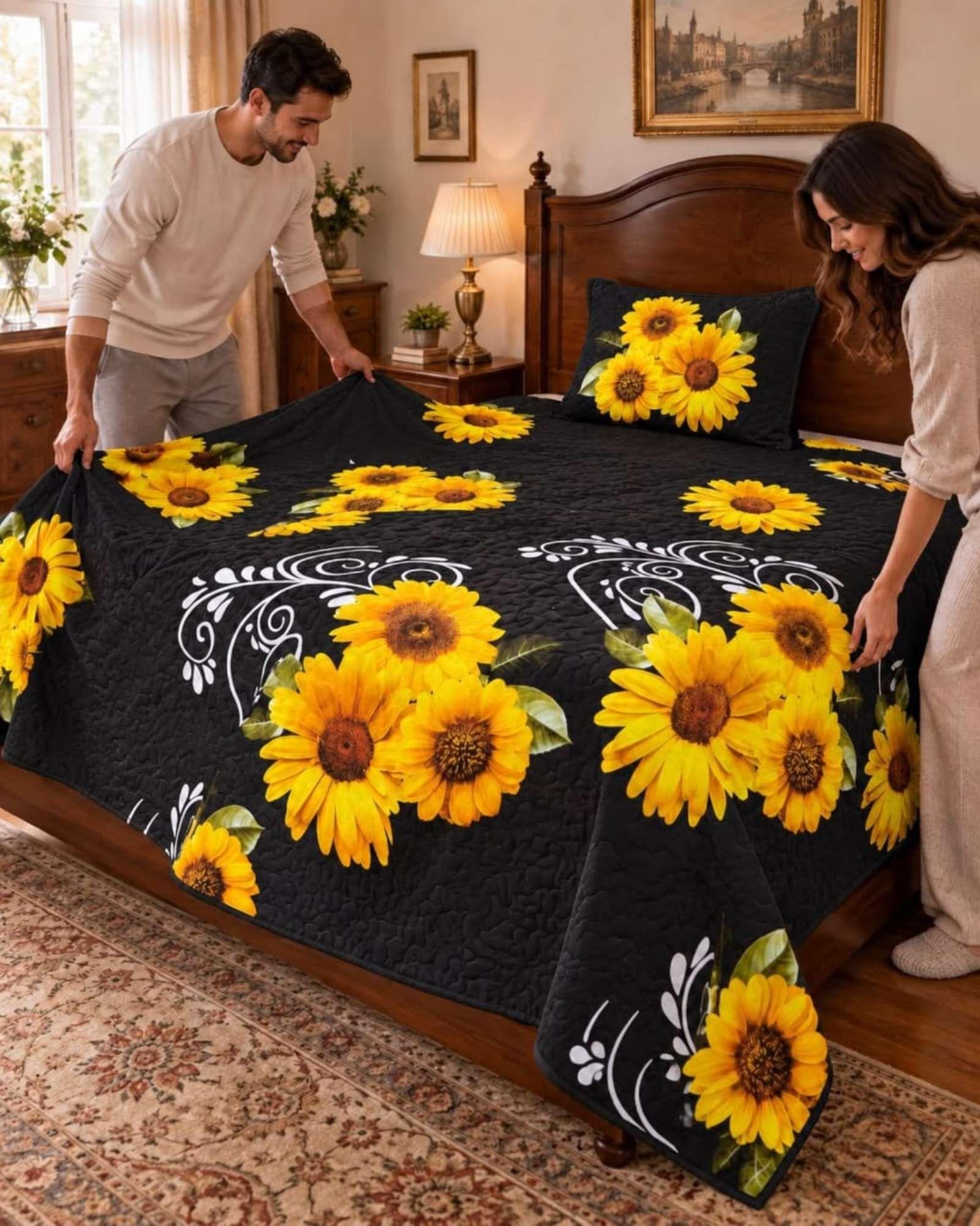 Cubrecama Quilt de Plaza y Media Con Funda De Almohada C16-5