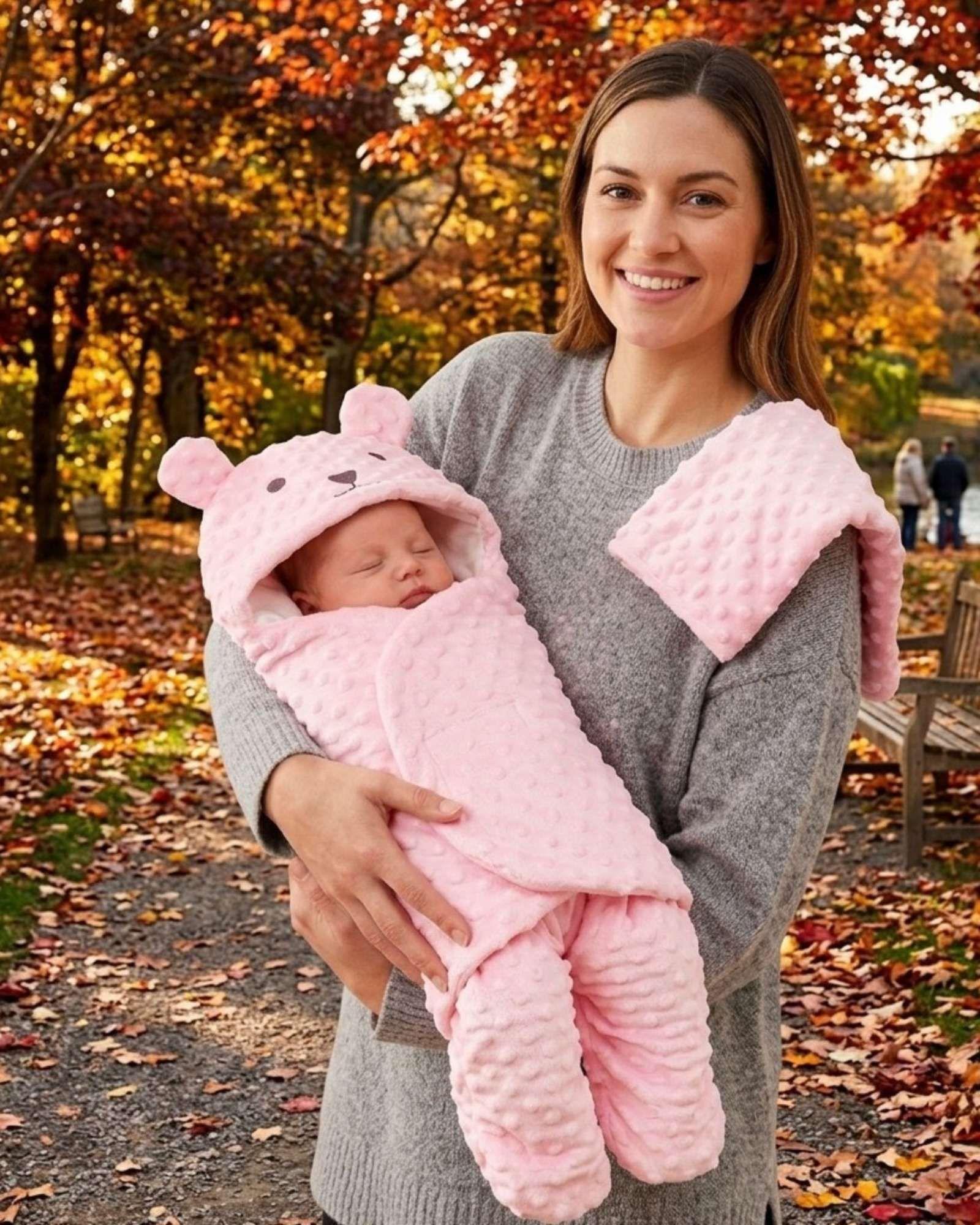 Saco de Dormir Térmico para Bebé Diseño Oso con Orejitas A02-0