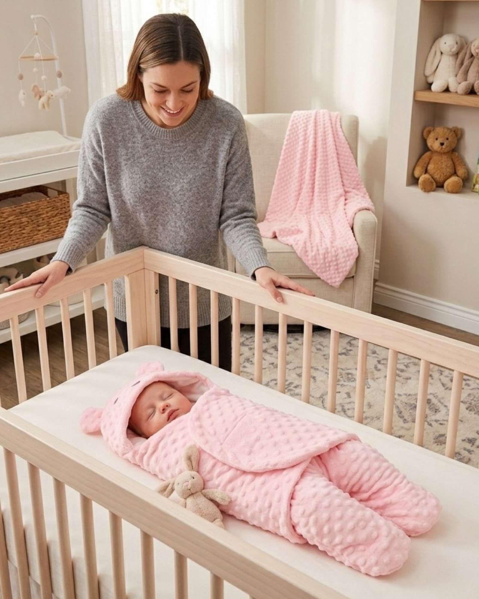 Saco de Dormir Térmico para Bebé Diseño Oso con Orejitas A02-1