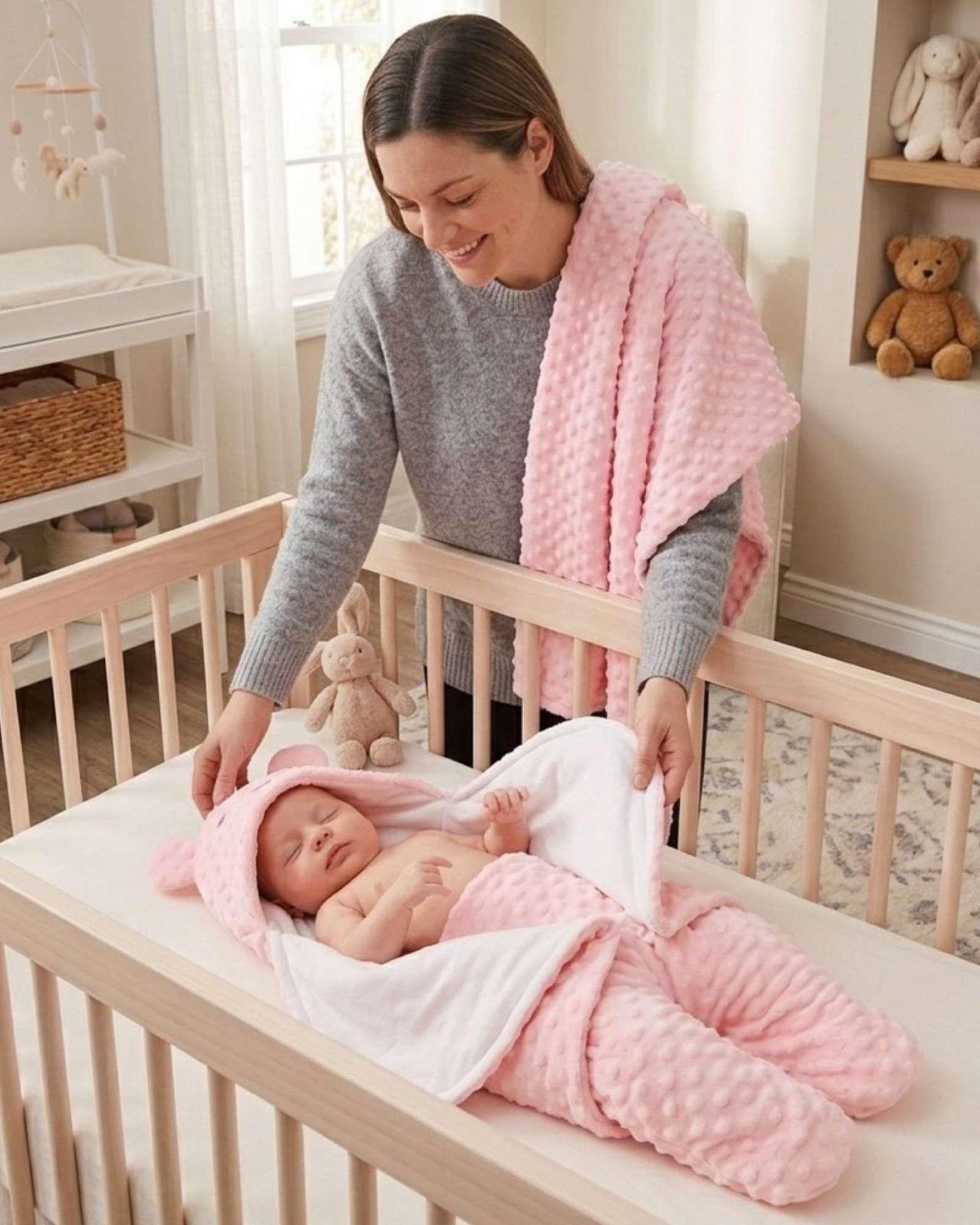 Saco de Dormir Térmico para Bebé Diseño Oso con Orejitas A02-3