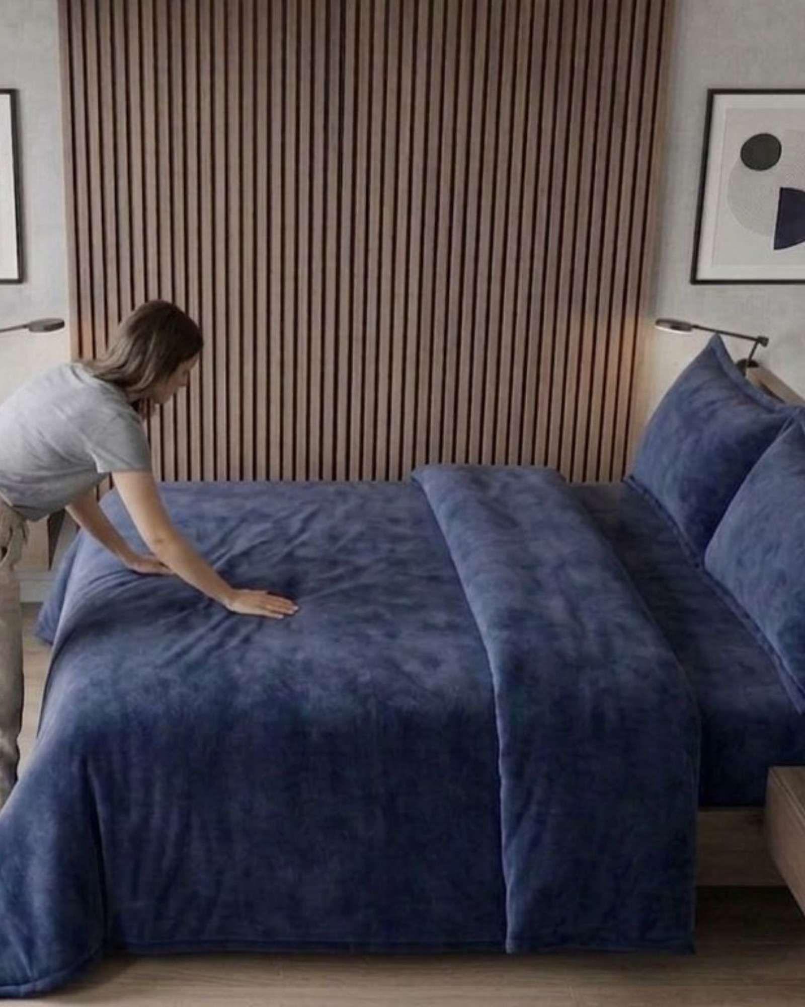 Set de Sábanas de Polar Invierno Térmicas Suavidad Premium King A04-3