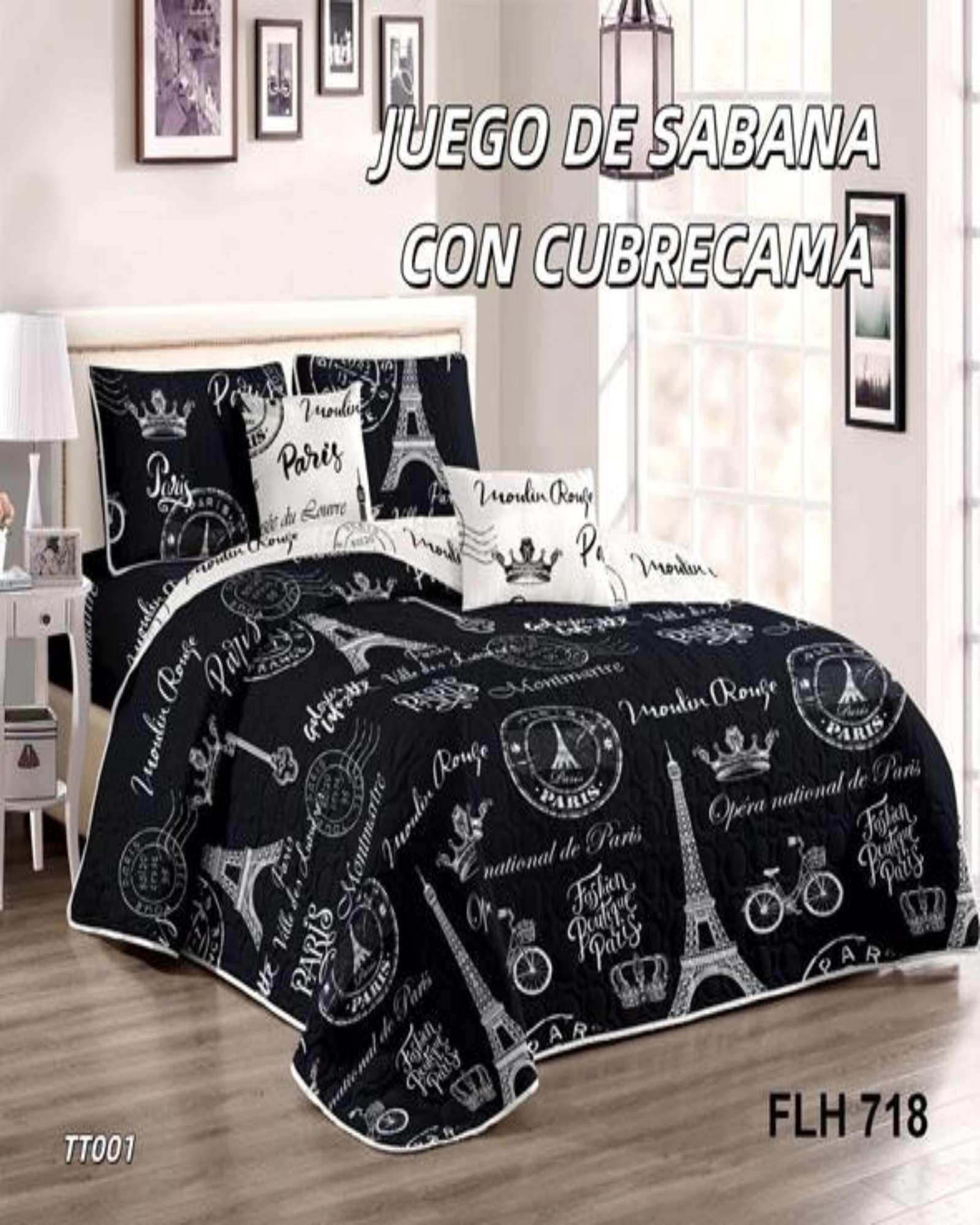 SABANA CON CUBRECAMA DE VERANO KING + 2 ALMOHADAS s63-3