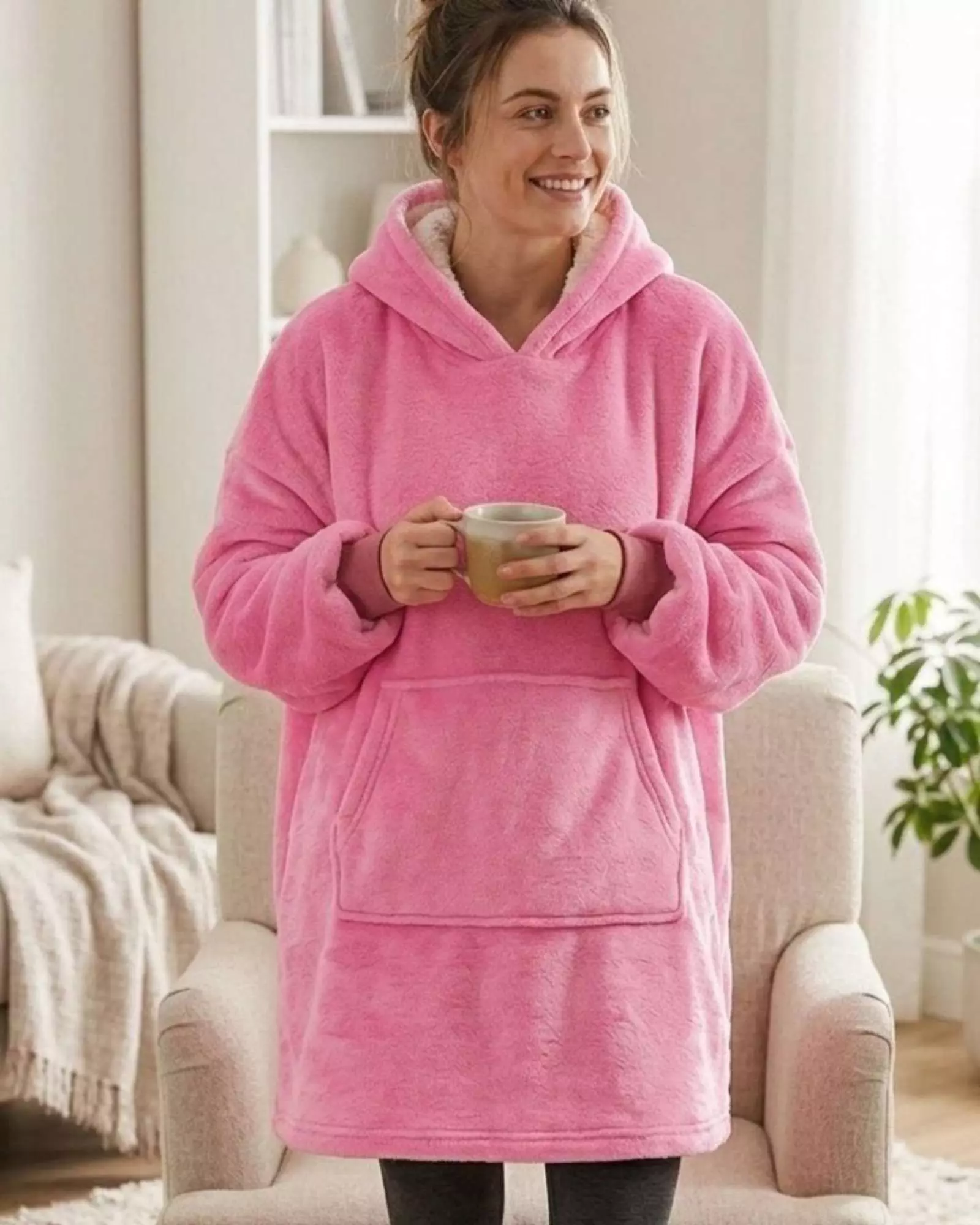 Polerón Gigante Hoodie Fleece con Chiporro Extra Suave y Térmico01-3