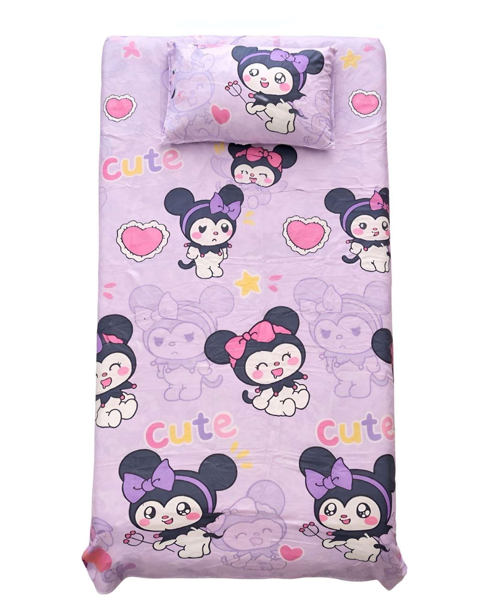 JUEGO DE SABANA DE NIÑA KUROMI PLAZA Y MEDIA 3 PCS-3