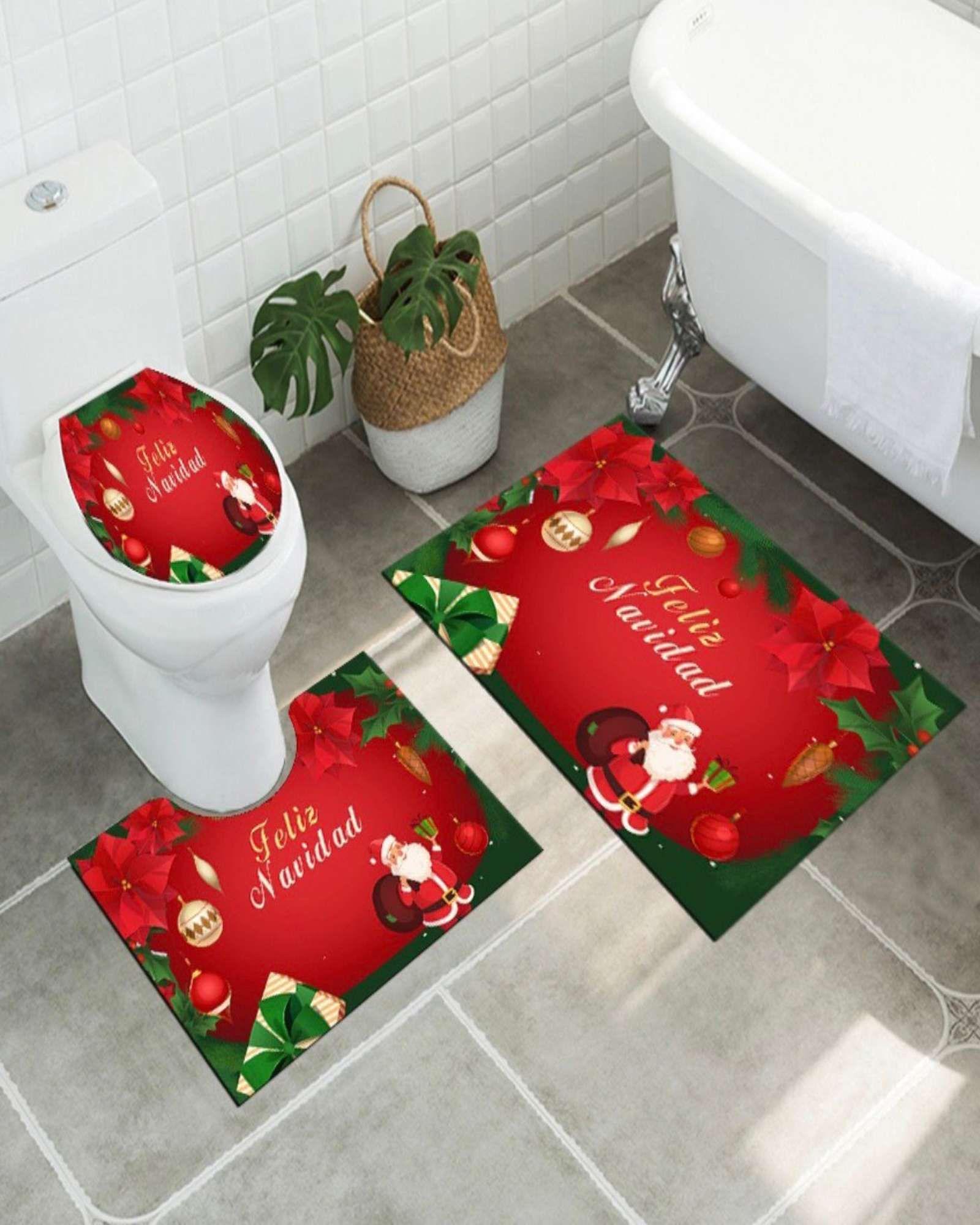 Juego de Alfombra de baño de Navidad 3 piezas A1-3