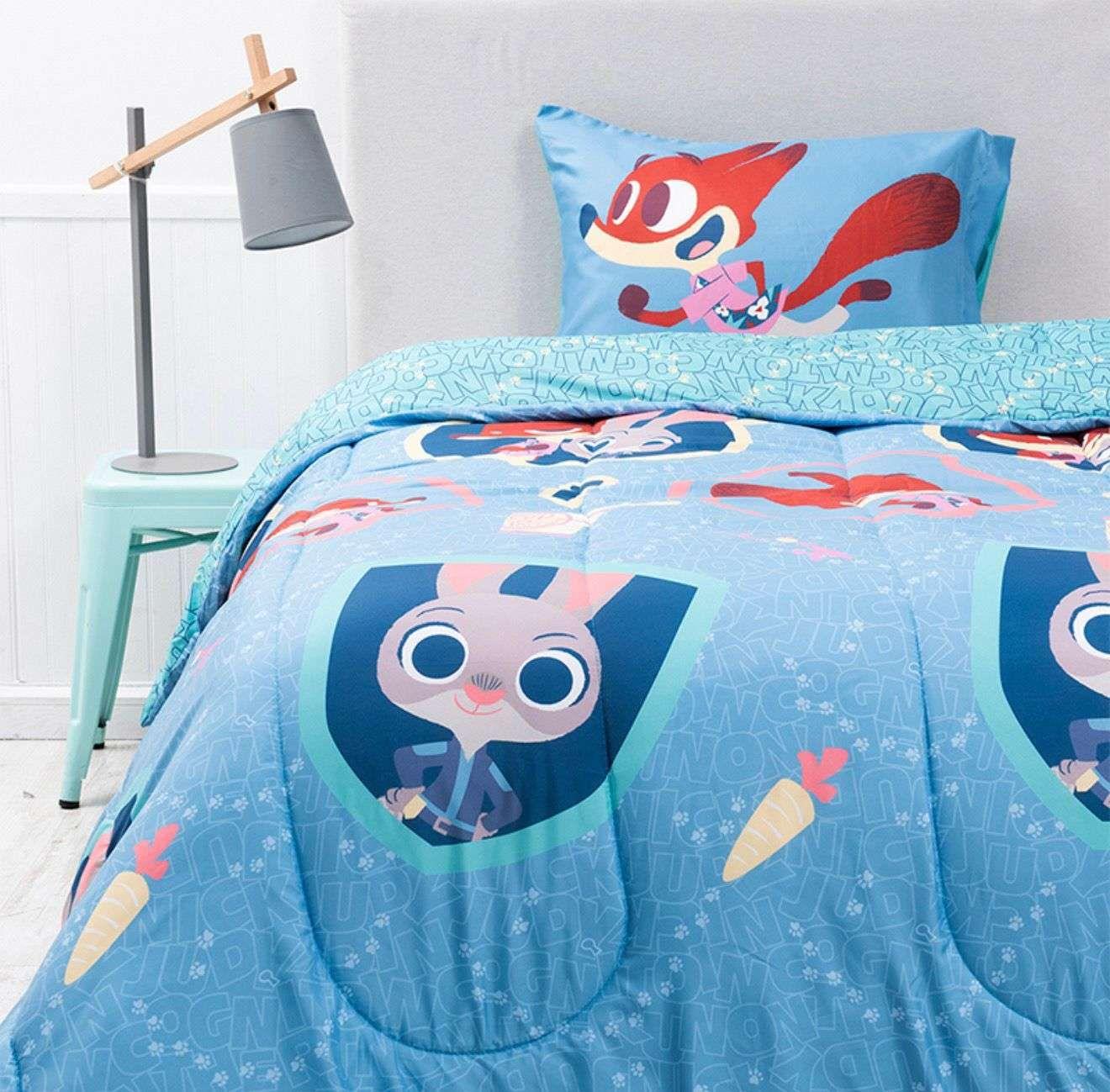 CUBRECAMA NORDICO RELLENO NIÑO NIÑA ZOOTOPIA PLAZA Y MEDIA-3