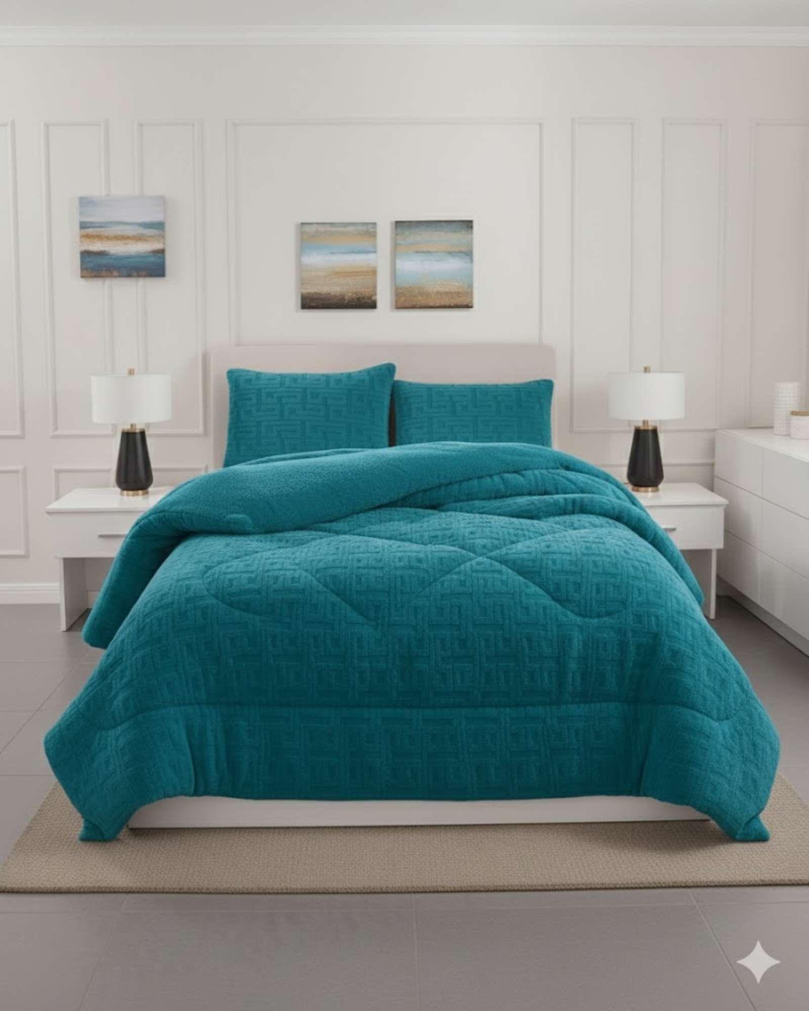 Cubrecama Acolchado con chiporro diseño Texturizado 2 Plazas  TF14-3