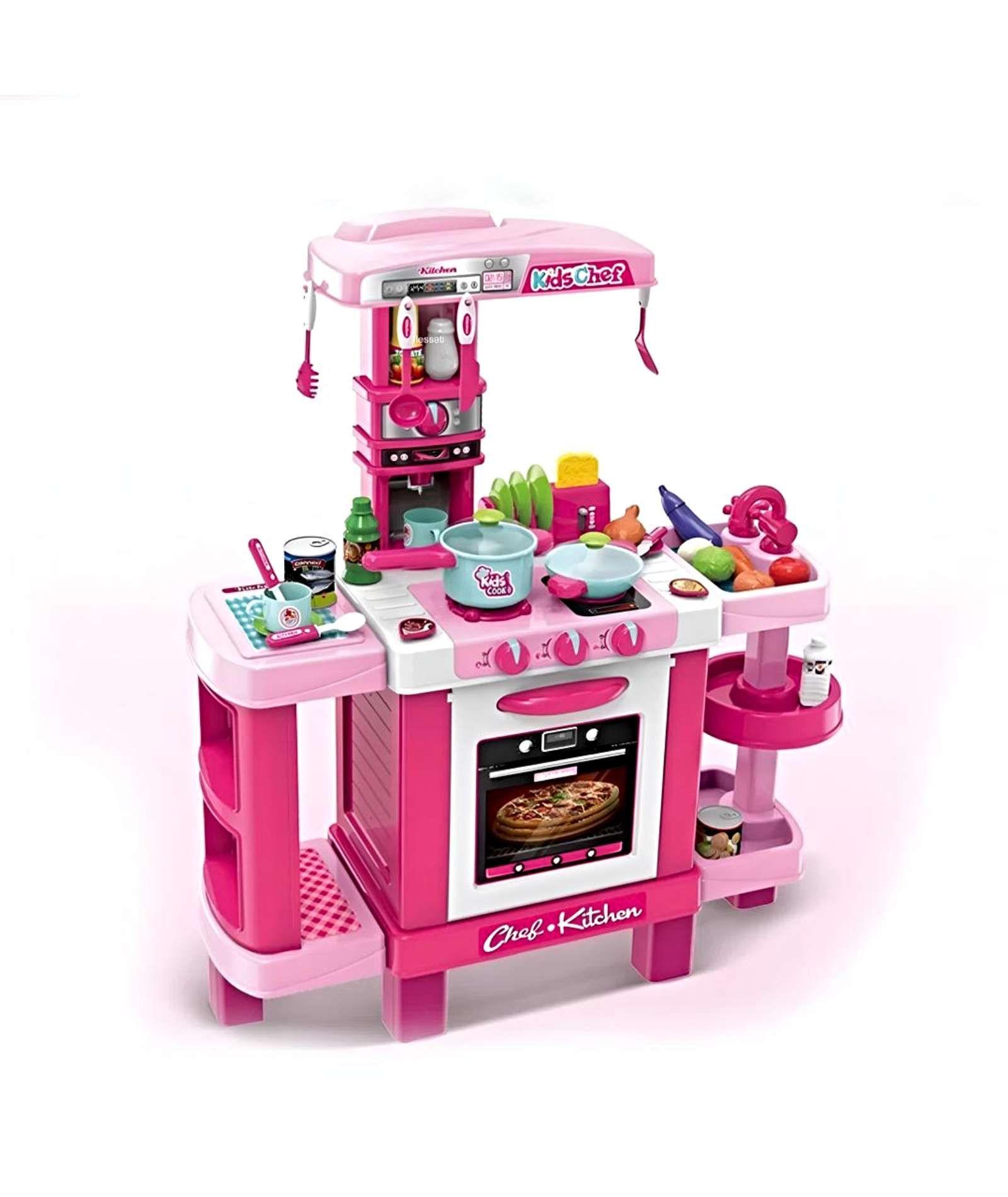 JUGUETE COCINA GRANDE NIÑA ROSADA-0