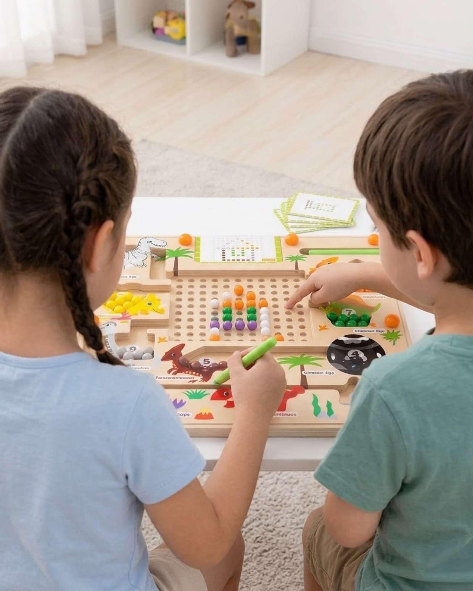 Juego Didáctico de Madera Tablero Magnético Dinosaurios -3