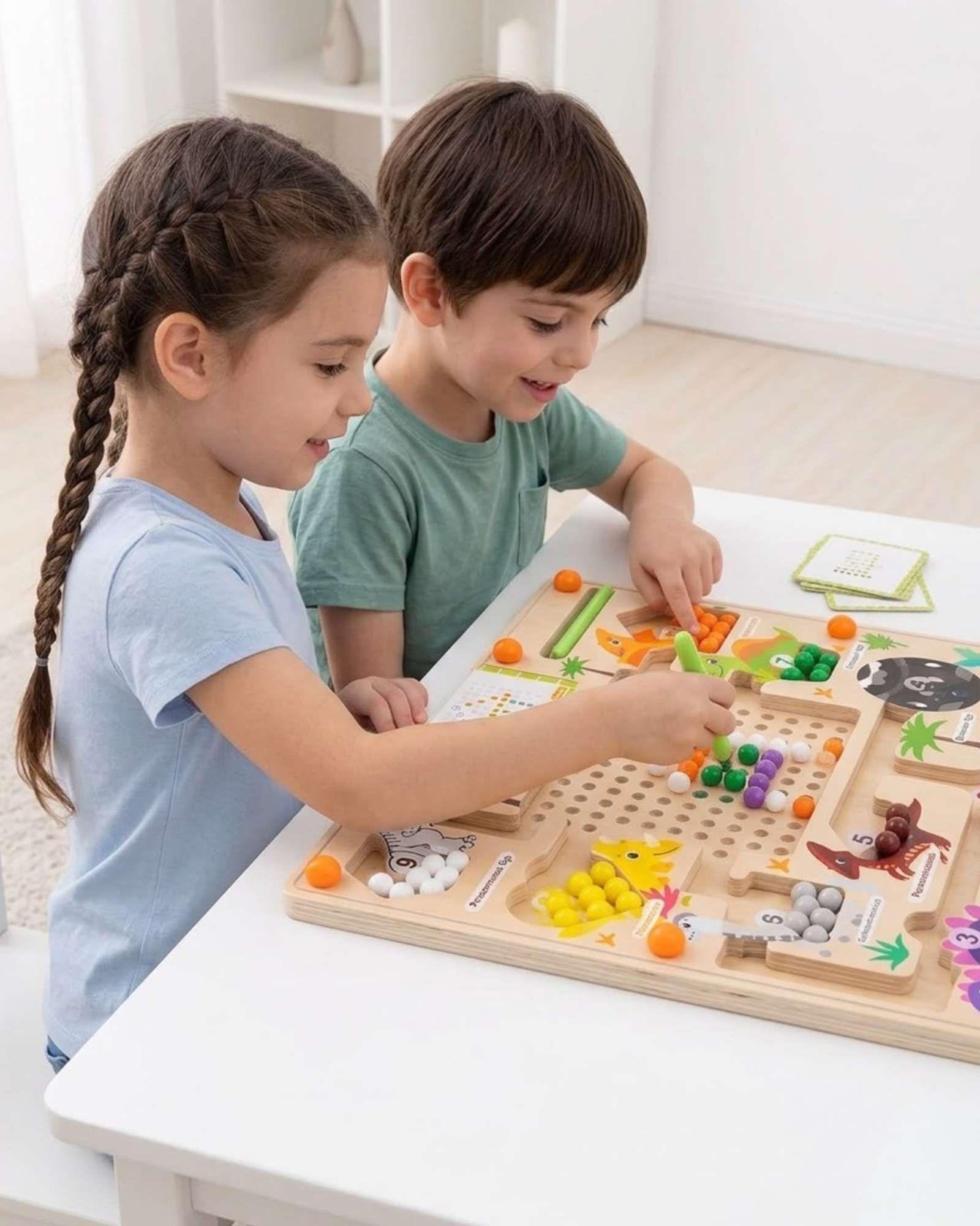 Juego Didáctico de Madera Tablero Magnético Dinosaurios -4
