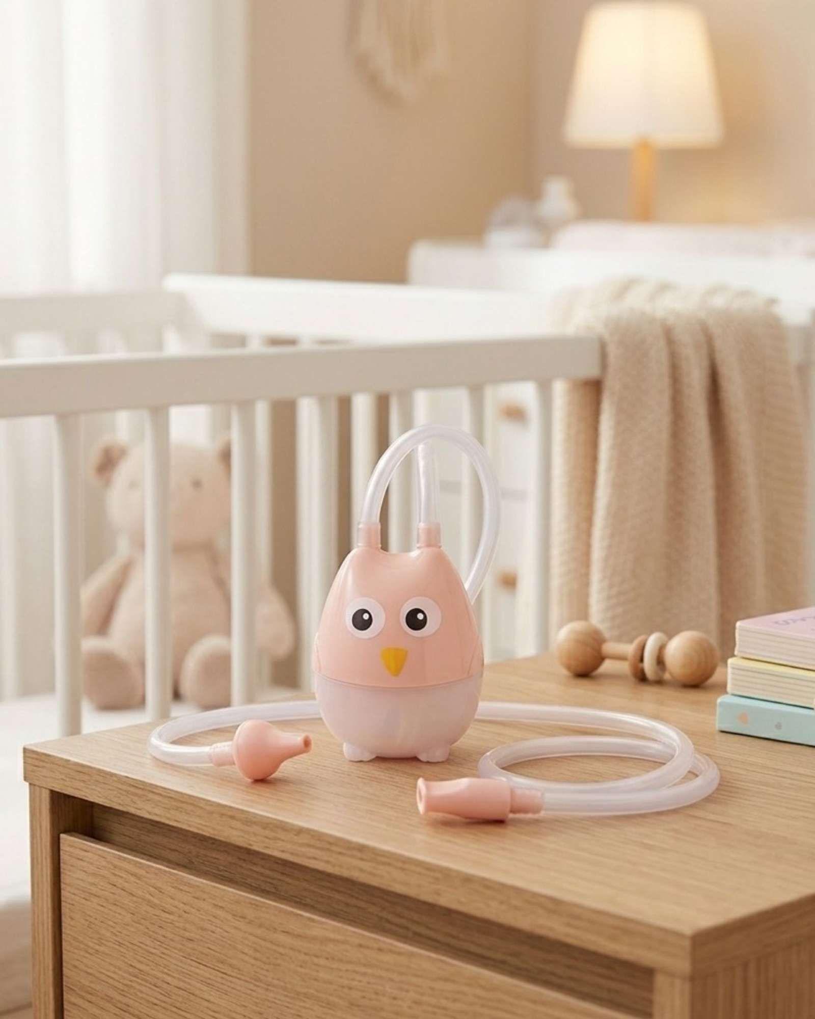 Aspirador Nasal Alivio Suave y Divertido para tu BebéROSADO-1