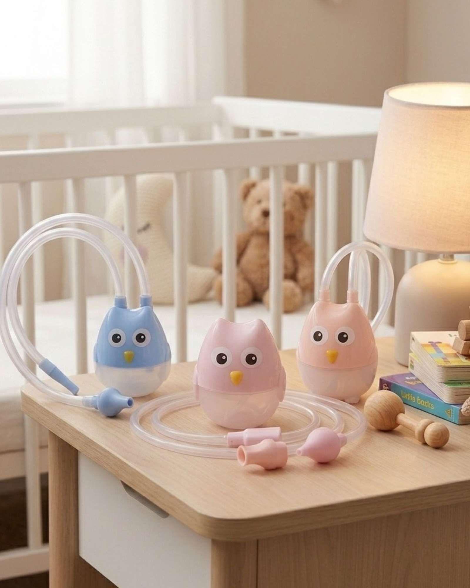 Aspirador Nasal Alivio Suave y Divertido para tu BebéROSADO-4