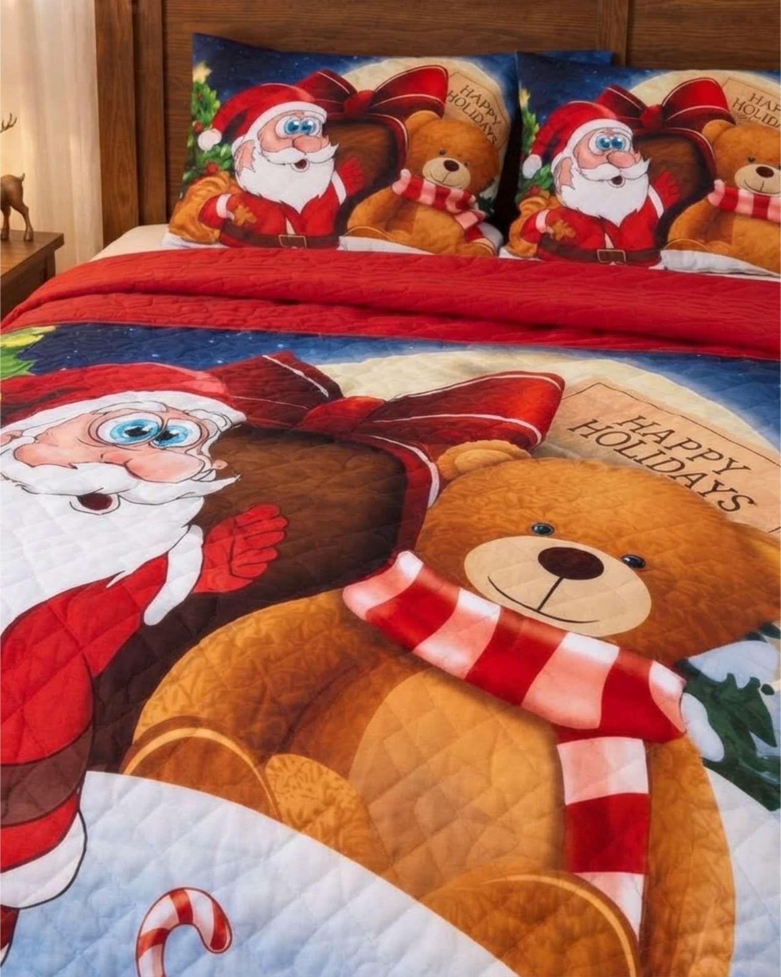 Cubrecama Quilt Navideño 2 Plazas con Diseño  A2-0