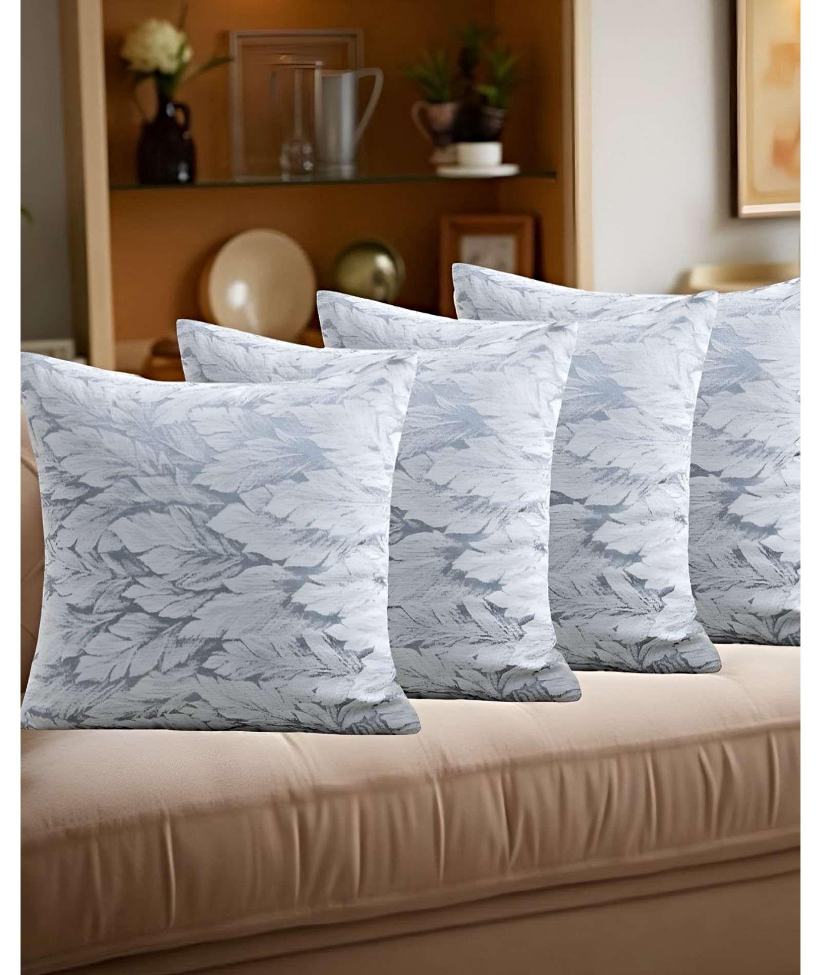 JUEGO DE 4 FUNDAS DE COJINES DISEÑO HOJA 45CM X 45 CM A1-3