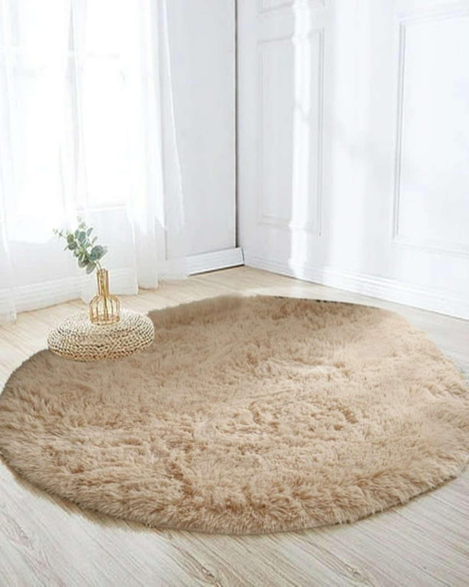 Alfombra Redonda 150 cm Textura Soft para Espacios Modernos 03-3