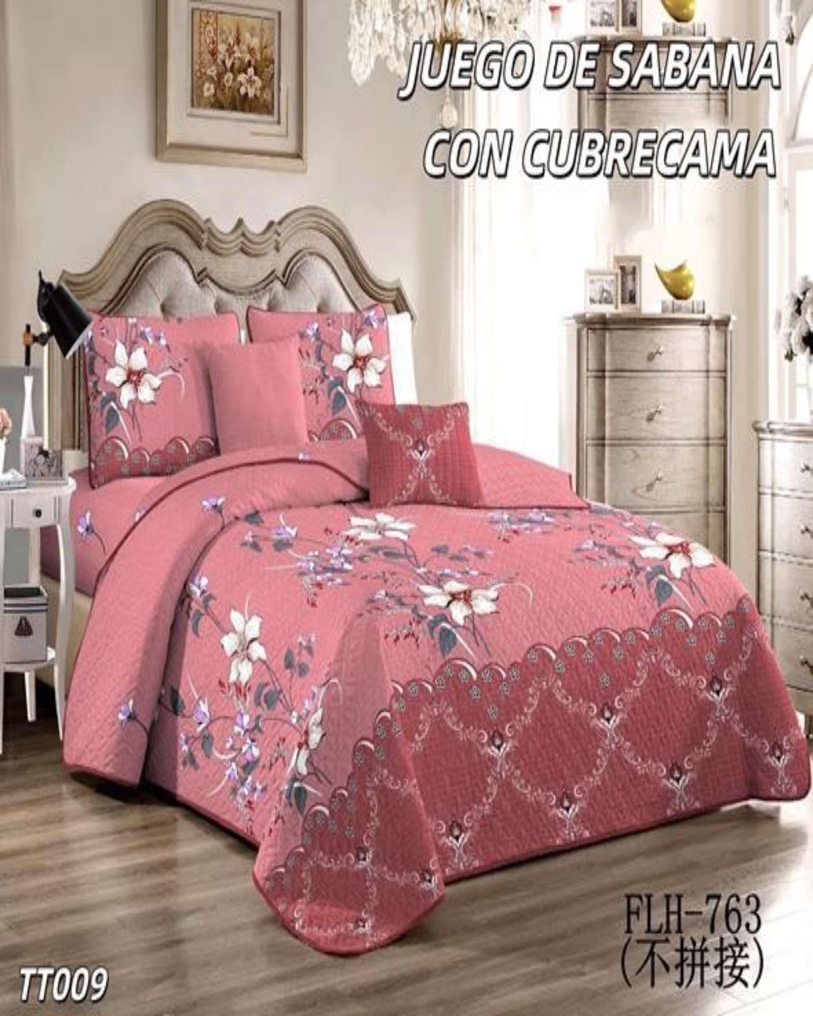 SABANA CON CUBRECAMA DE VERANO KING + 2 ALMOHADAS s71-3