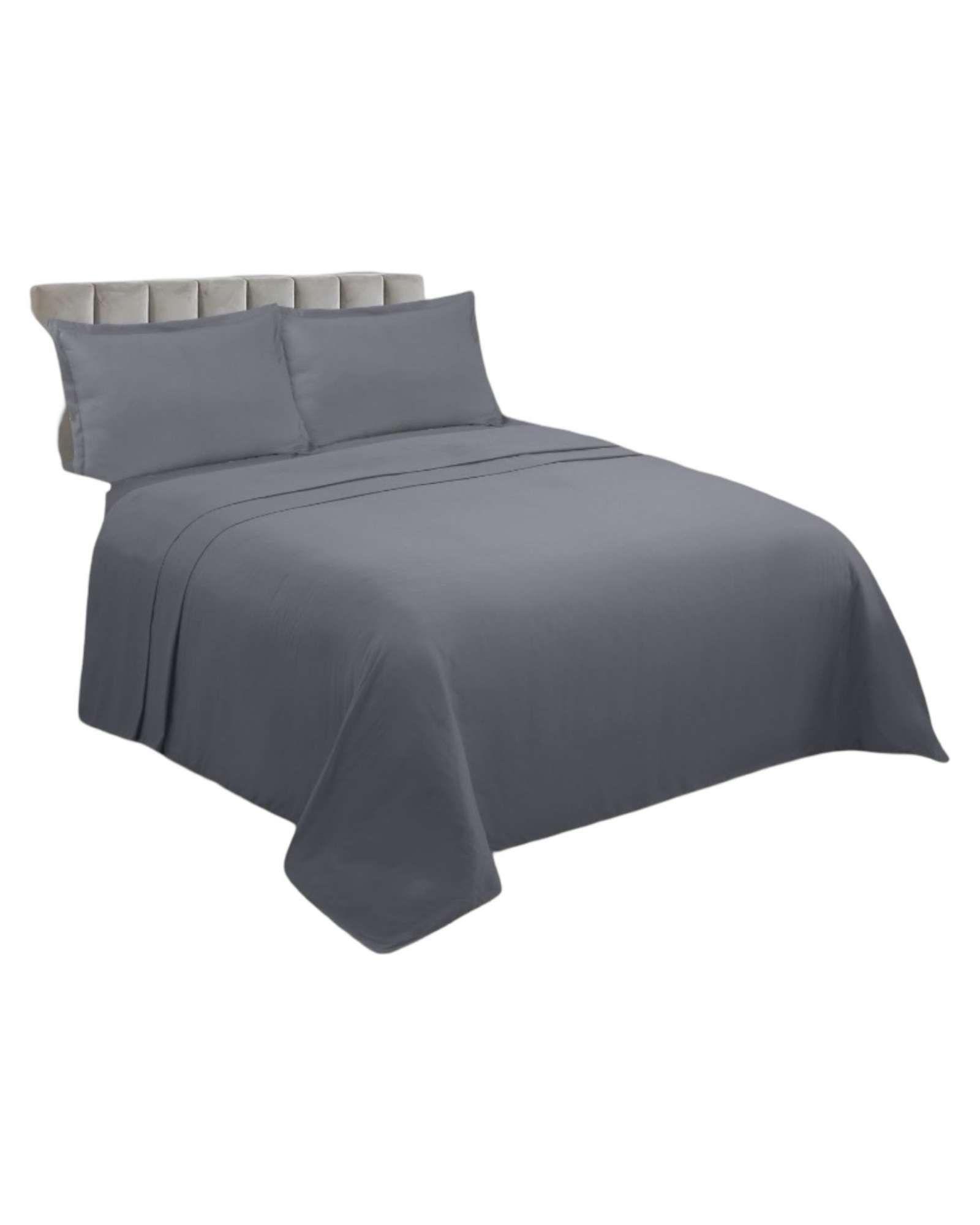 JUEGO DE SABANA DE GENERO KING GRIS OSCURO-2
