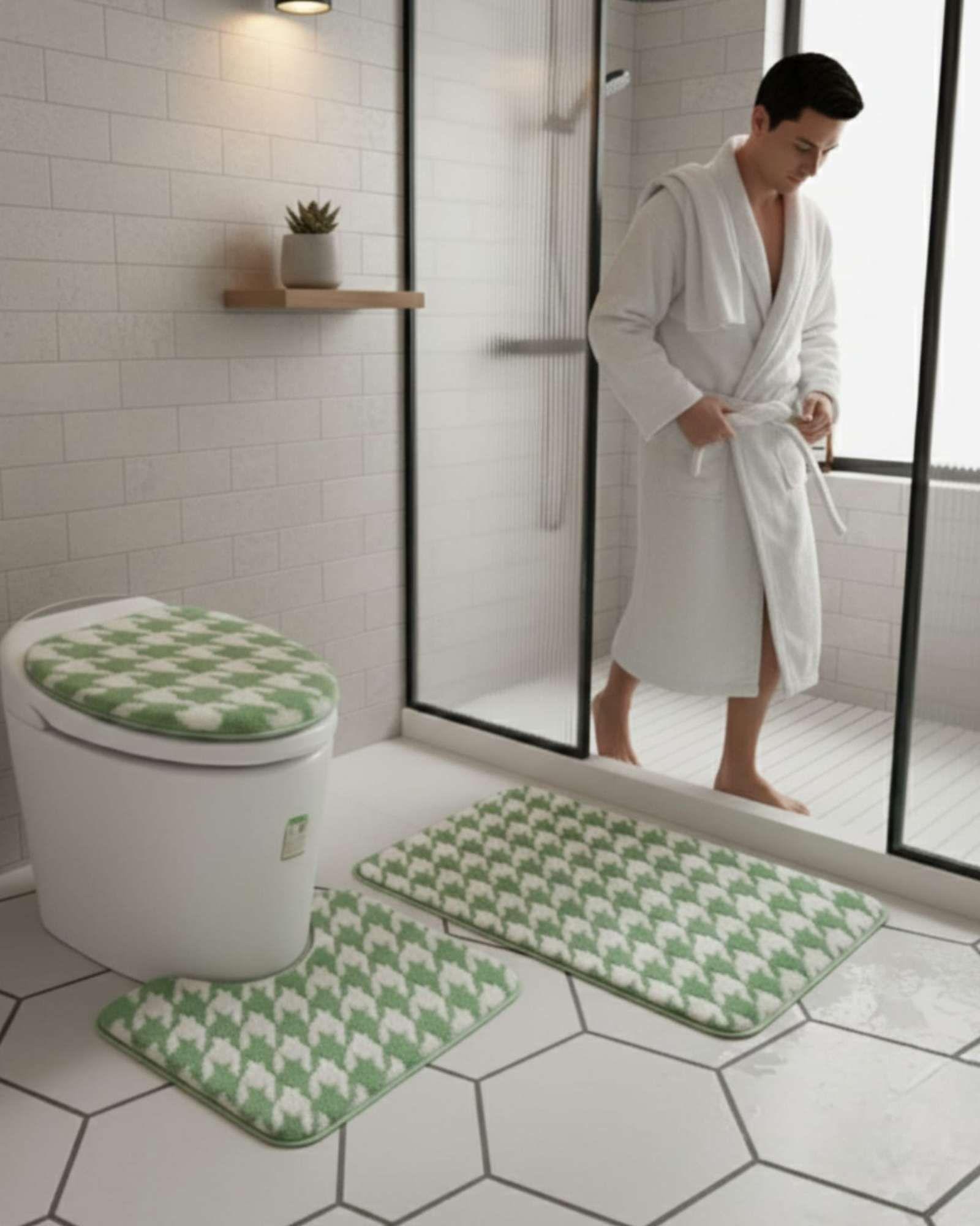 SET DE BAÑO 3 PIEZAS PREMIUM DISEÑOS EXCLUSIVOS Y TEXTURA ULTRA SUAVE A3-3