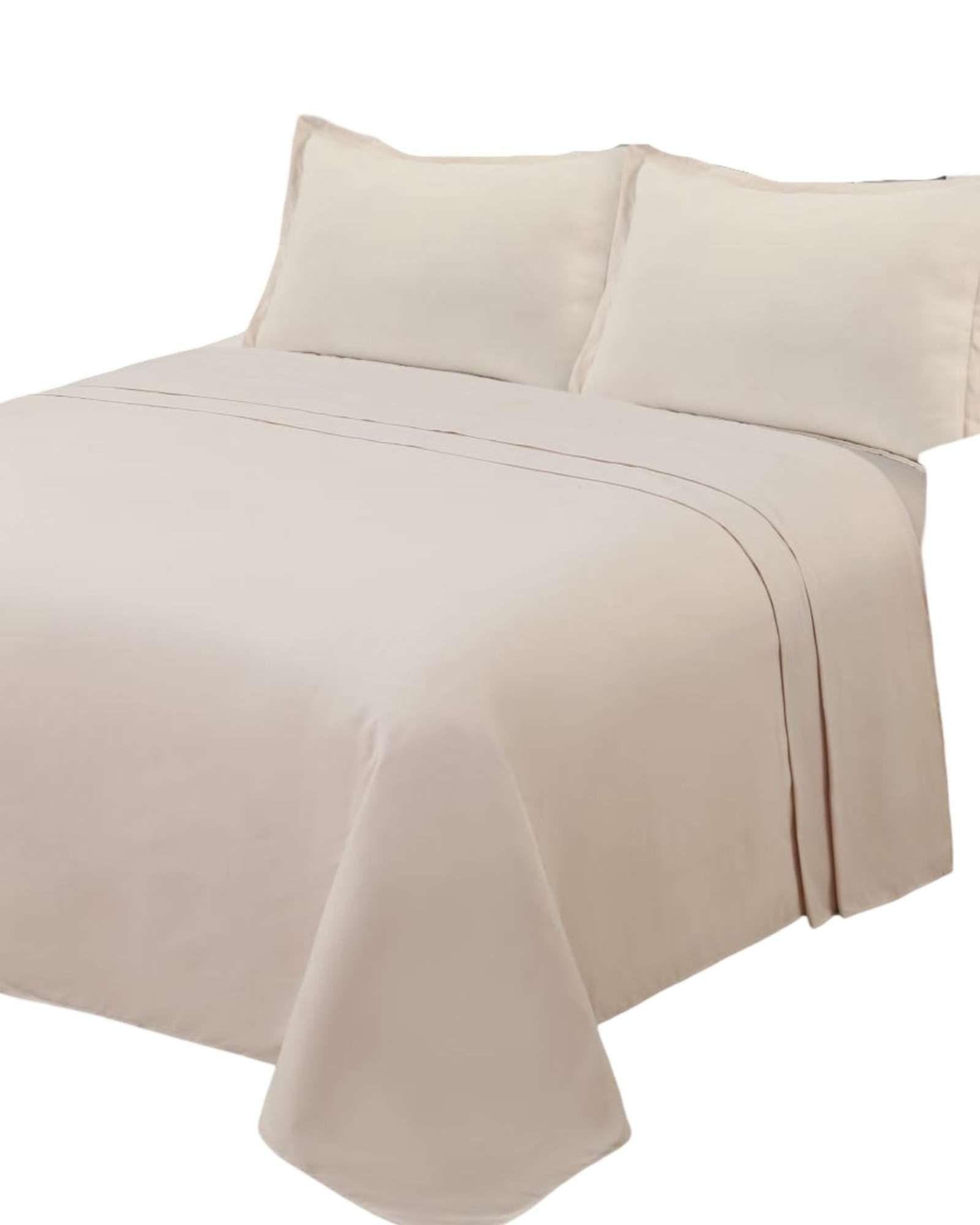 JUEGO DE SABANA DE GENERO KING BEIGE-0