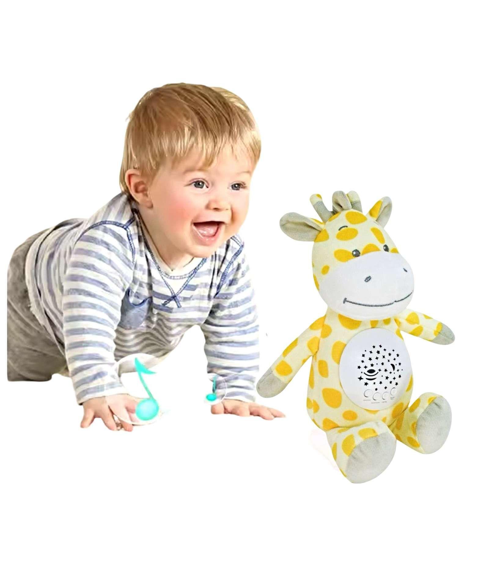 PELUCHE PROYECTOR DE LUCES Y SONIDOS BEBÉ JIRAFA-3