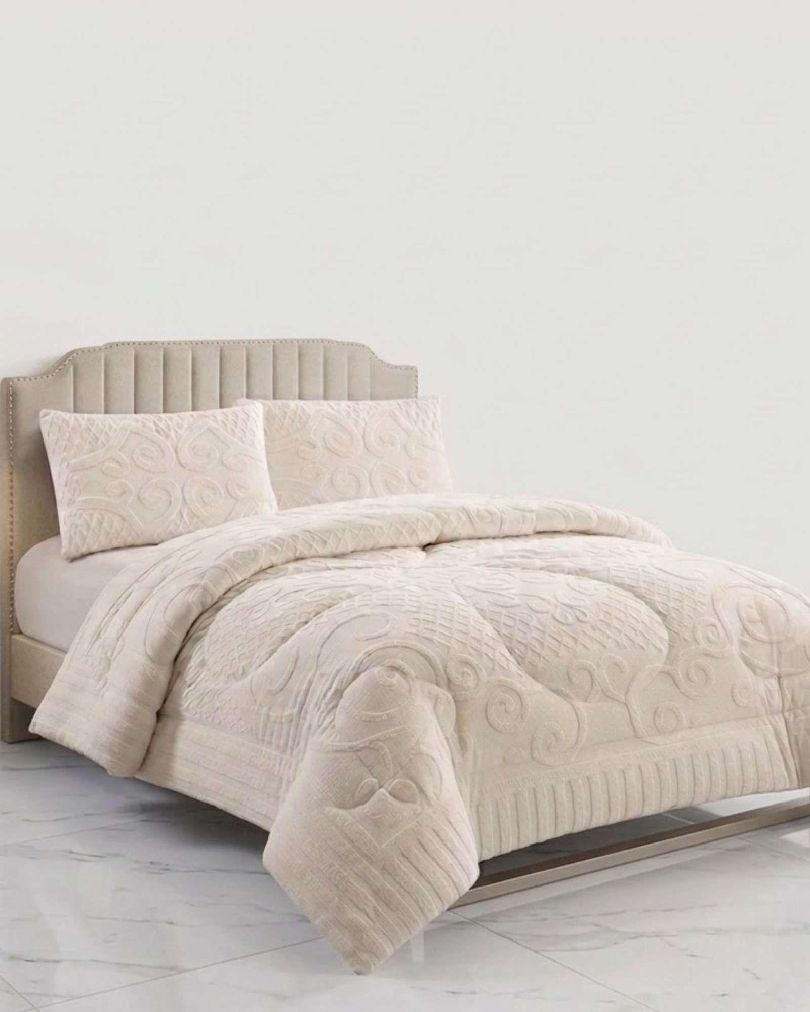 Cubrecama Edredon de Polar Ultra Suave Colección Confort Premium 2 Plazas A01-3