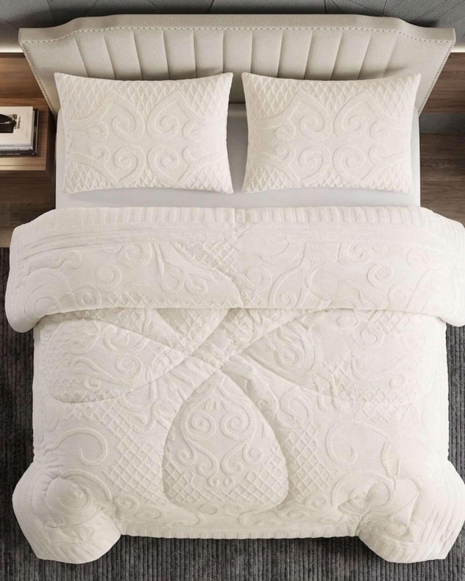 Cubrecama Edredon de Polar Ultra Suave Colección Confort Premium 2 Plazas A01-4