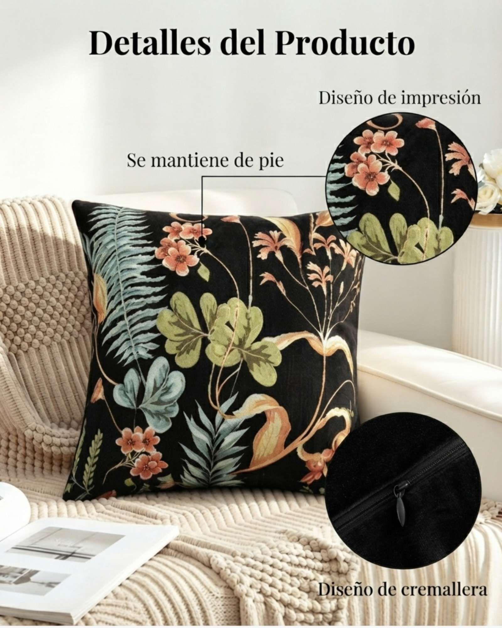 Pack de 6 Fundas Para Cojín Decorativos Botánicos.-5