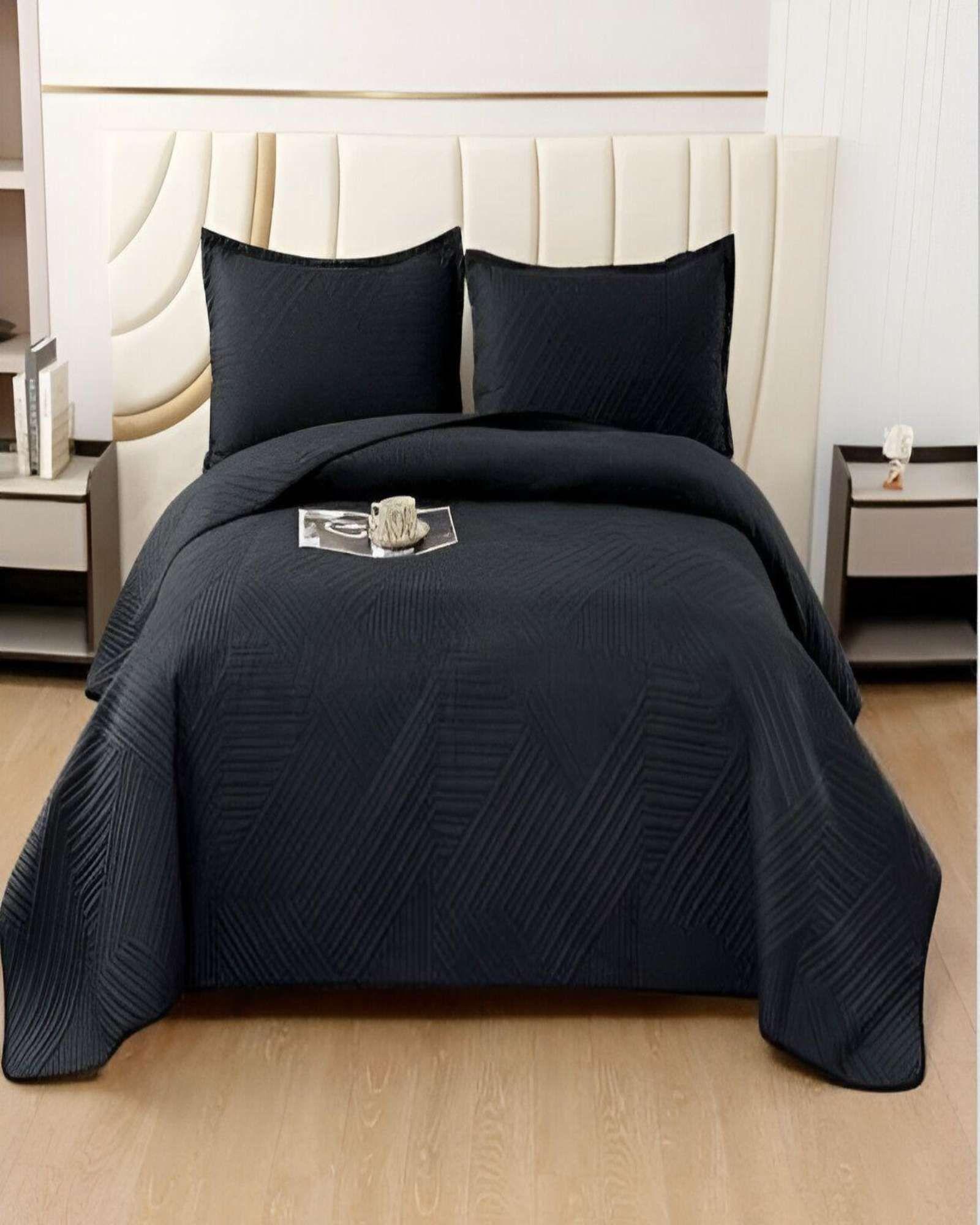 COBERTOR DE LUJO QUILT VERANO 2 PLAZAS BLANCO-3