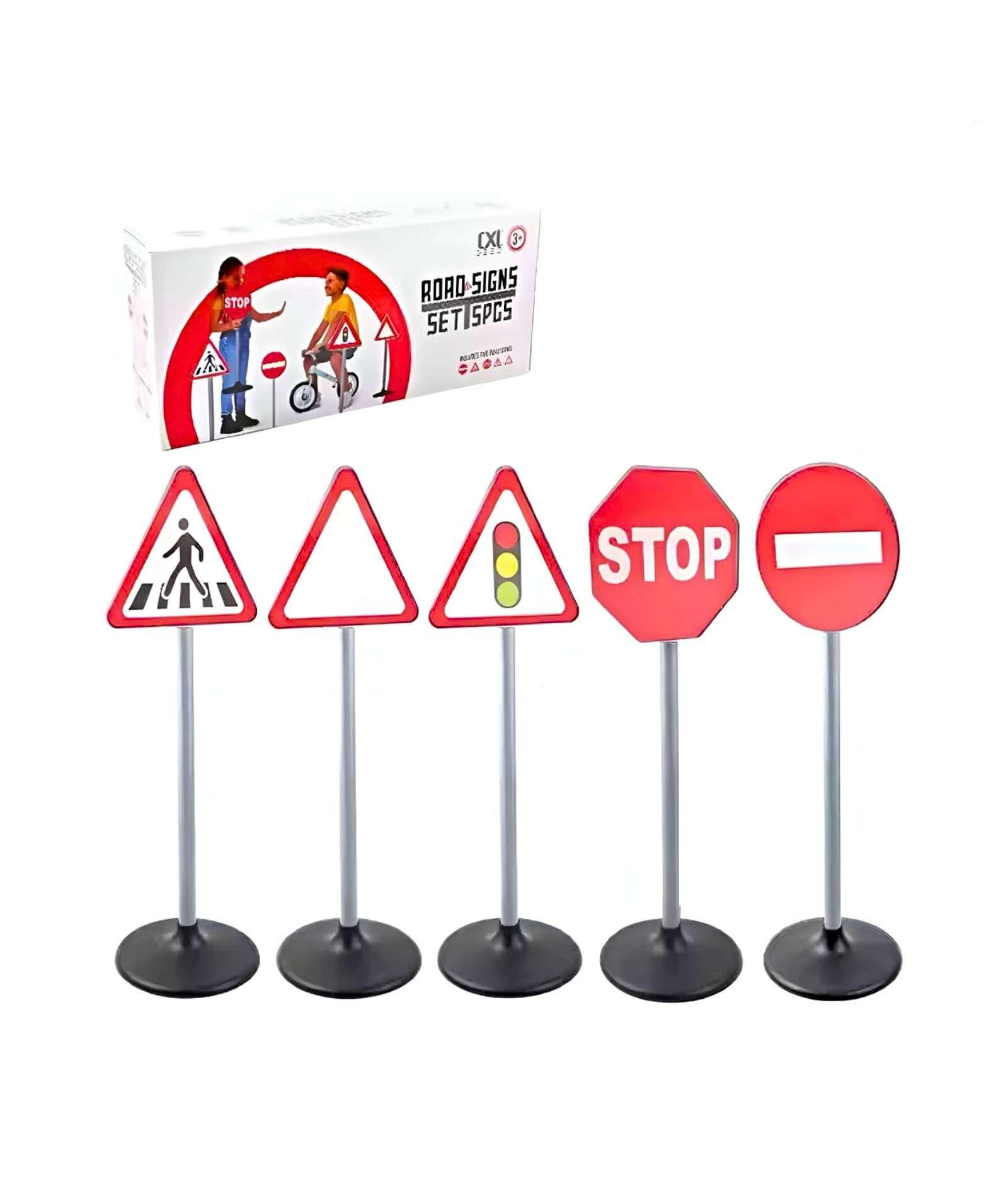 Mini Signos de Tránsito para Niños 5 Pzs-0
