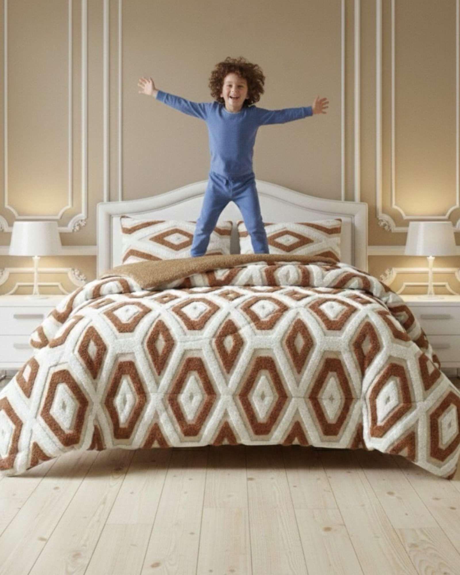 Cubrecama Chiporro Diseño jacquerd Suave y Abrigador King A37-4