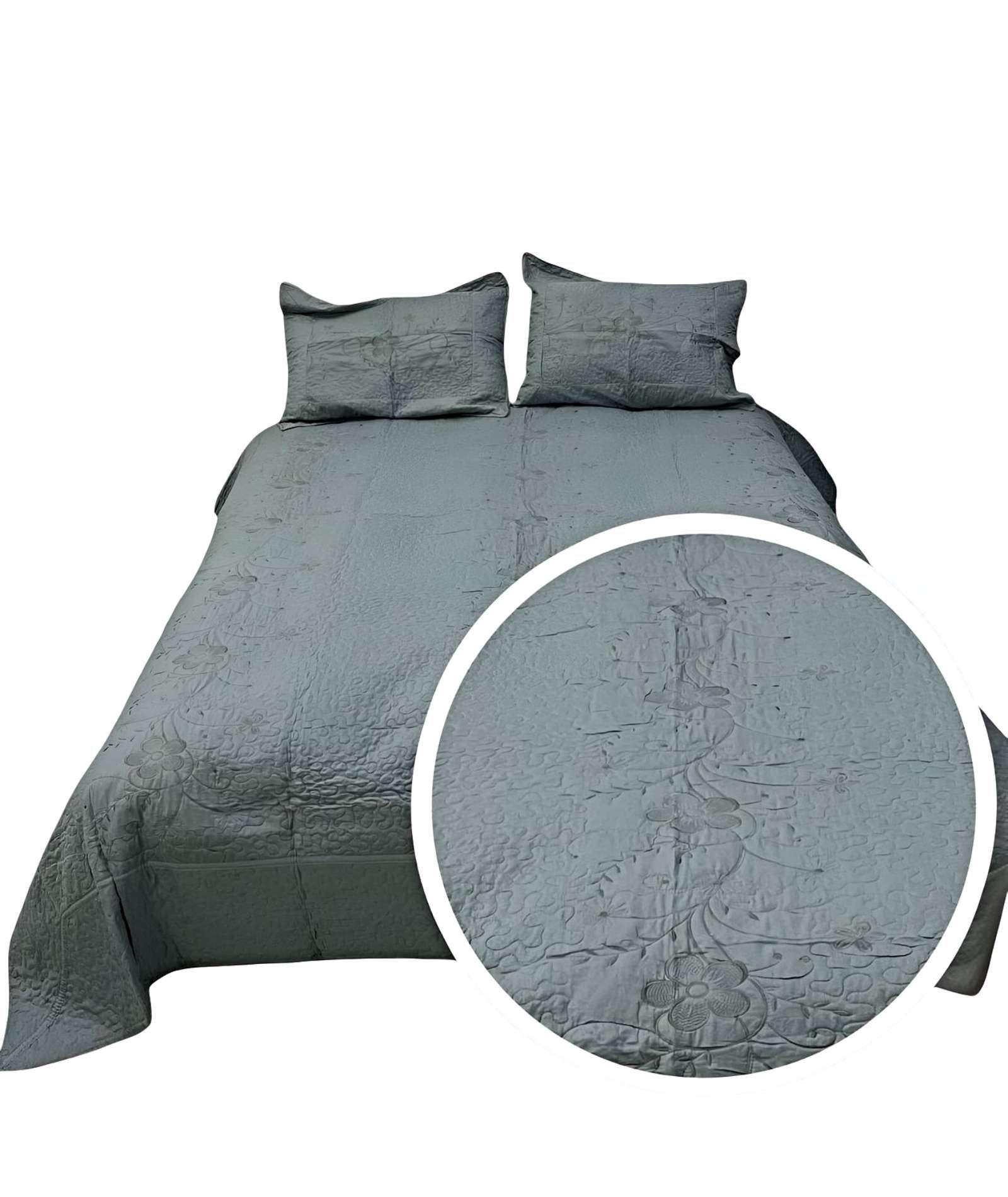 CUBRECAMA QUILT VERANO KING-SUPER KING BORDADO A11-0
