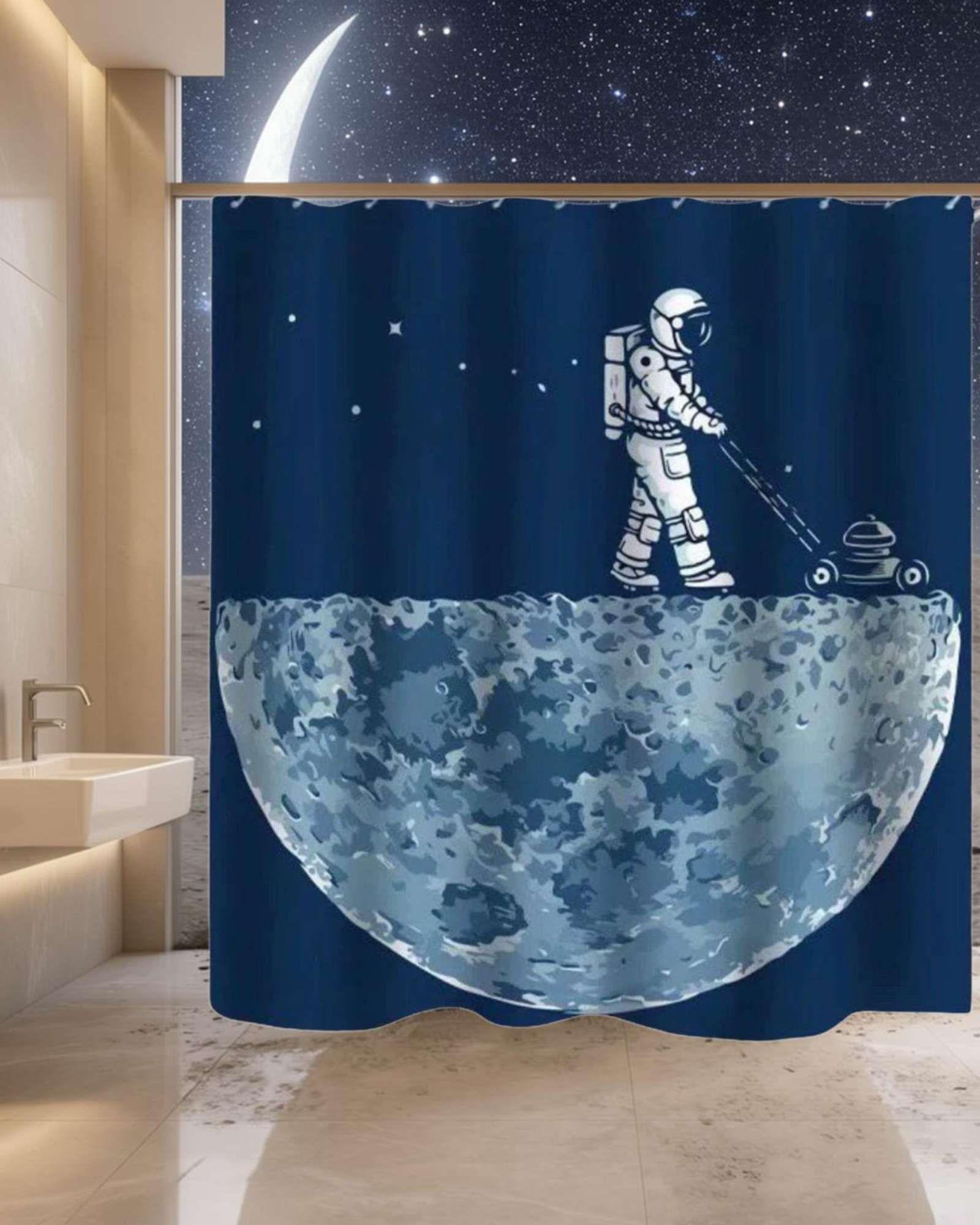 Juego de Cortina de Baño Tela Género + Forro Impermeable T31-3